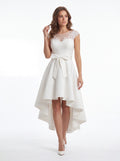 Ivory Lace High-Low Occasion Dress