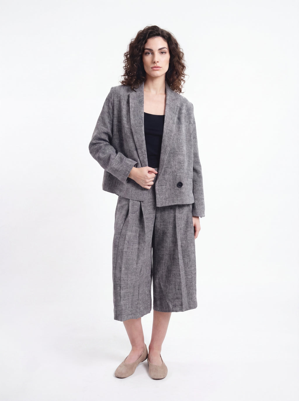 Women's Charcoal Grey Premium Tailored Blazer | Office Wear & Formal Blazer