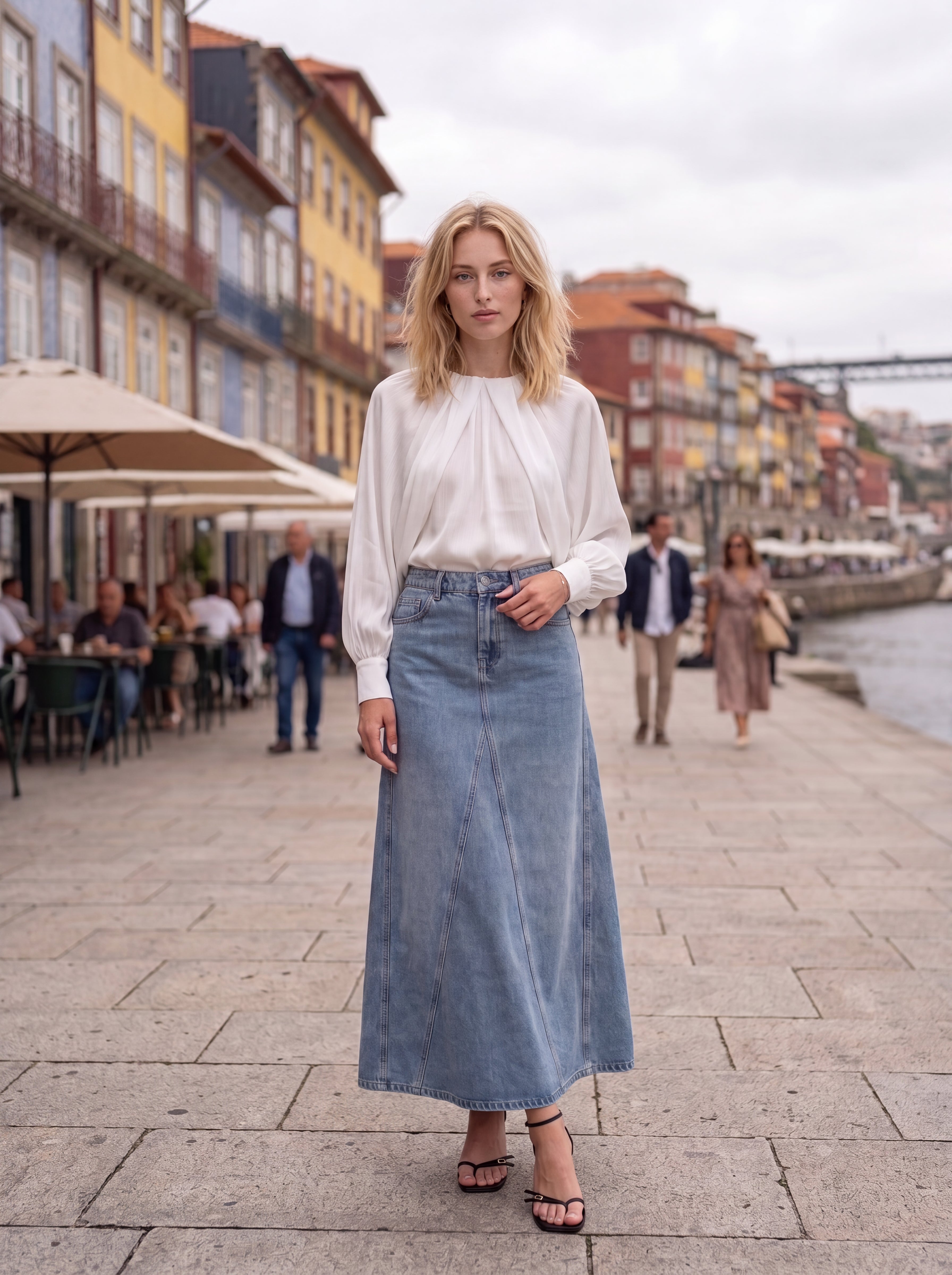 Women's Elegant White Pleated top | Premium European Long Sleeve Top