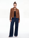 Women's Mocha Brown Premium Cropped Jacket