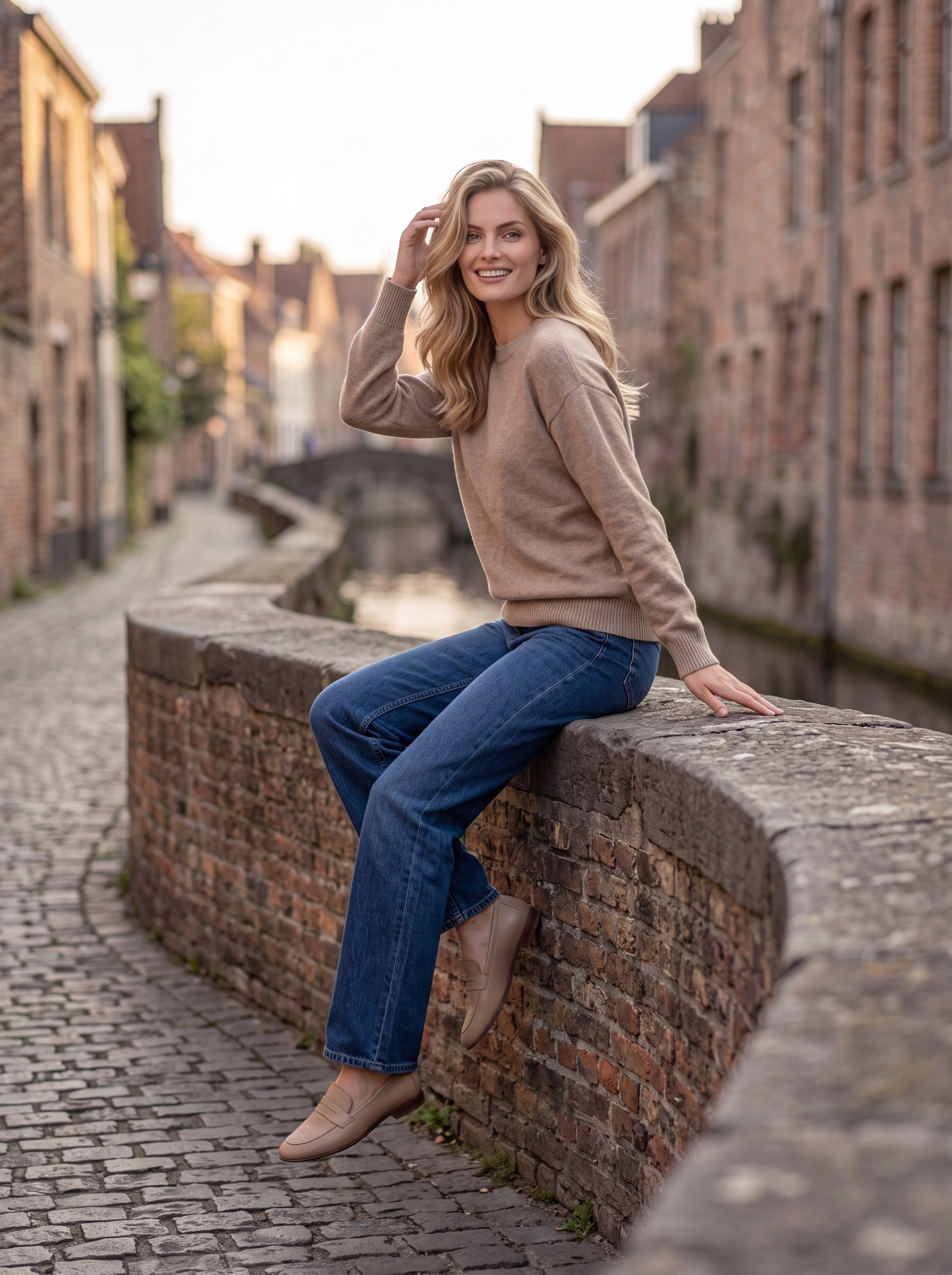 Women's Crew Neck Knit top | Premium European Soft Knit Pullover