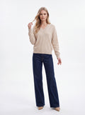 Women's V-Neck Knit top | Premium European Soft Knit Pullover