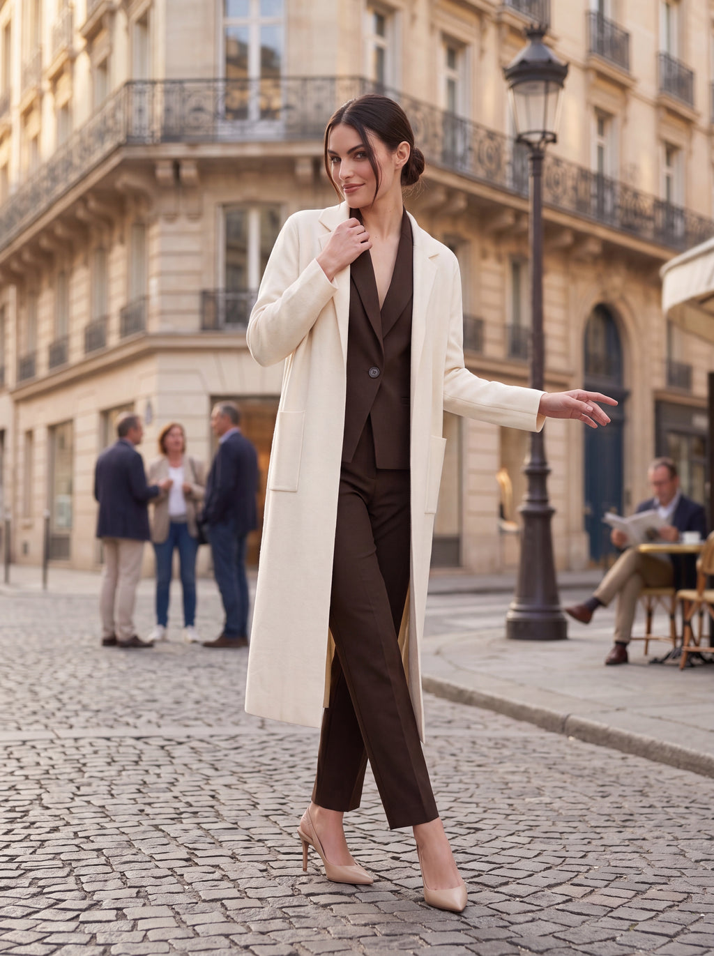 Women's Longline Wool Blend Coat | Premium European Winter Overcoat