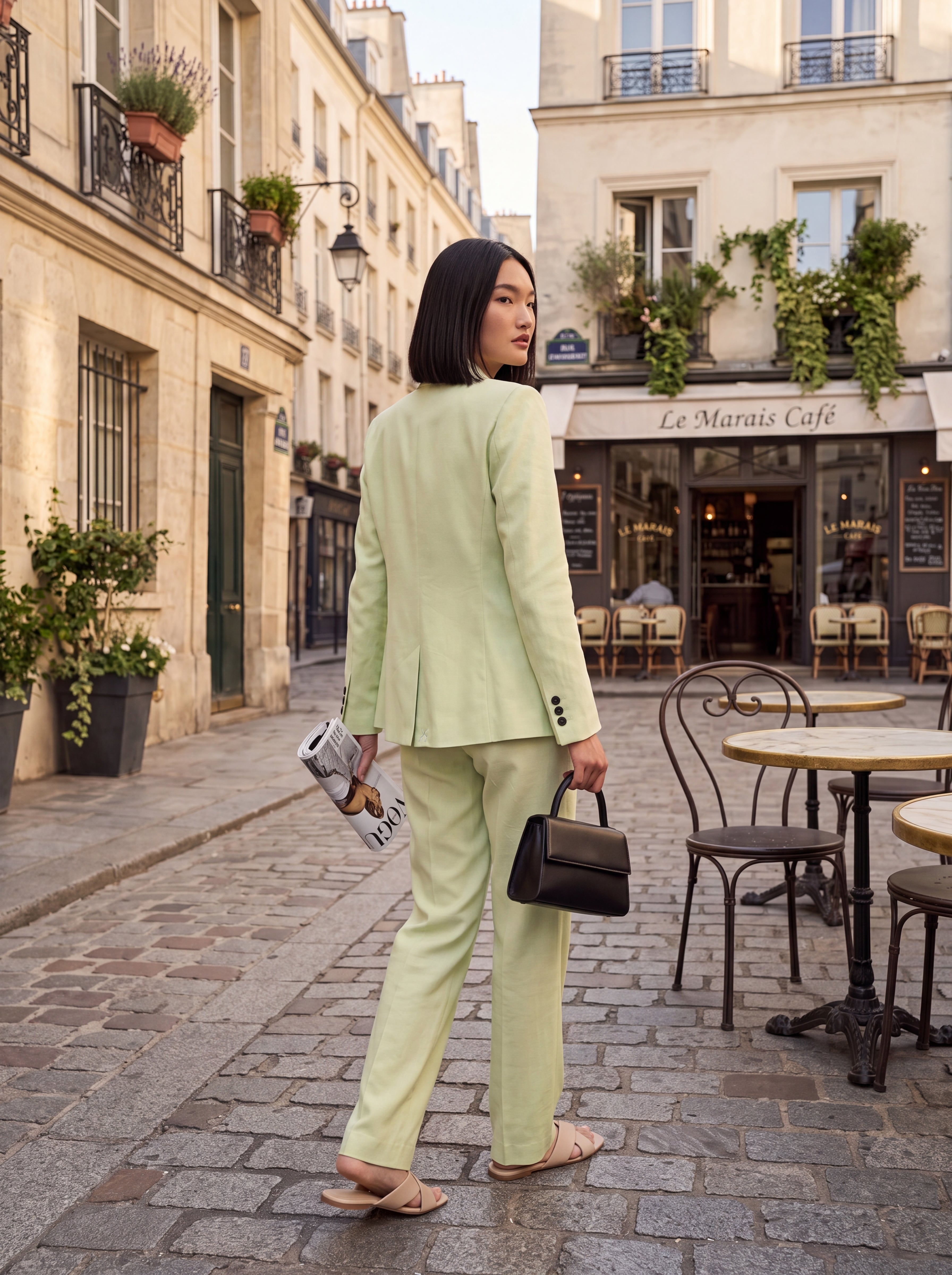 Women's Pastel Lime Green Premium Tailored Blazer | Formal Office Wear Blazer