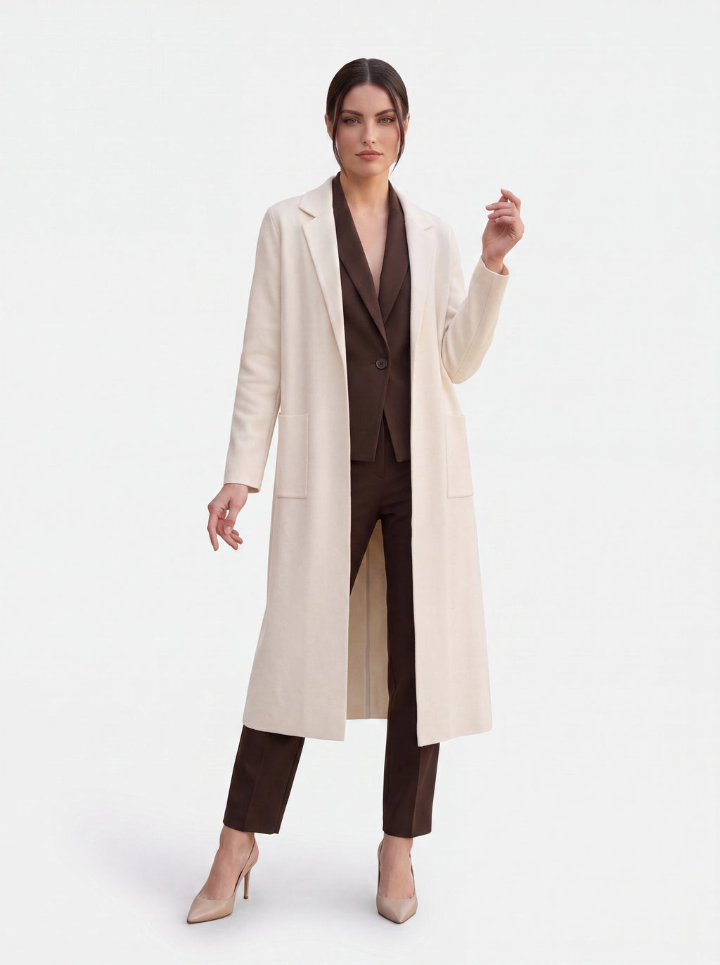 Women's Longline Wool Blend Coat | Premium European Winter Overcoat