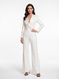 Ivory White Tailored Jumpsuit