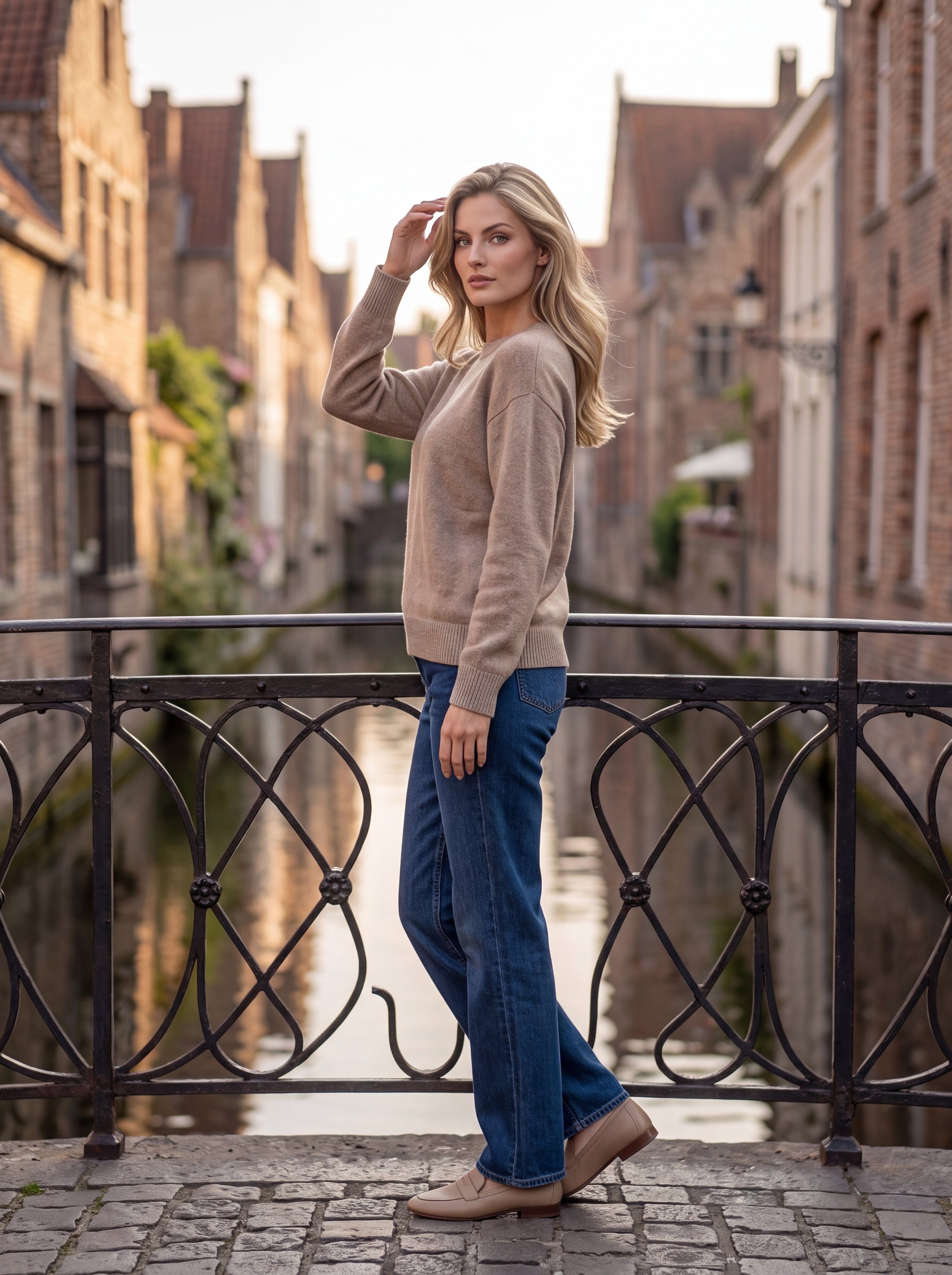 Women's Crew Neck Knit top | Premium European Soft Knit Pullover