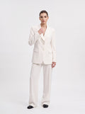 Women's Classic White Premium Tailored Blazer | Elegant Office & Formal Wear