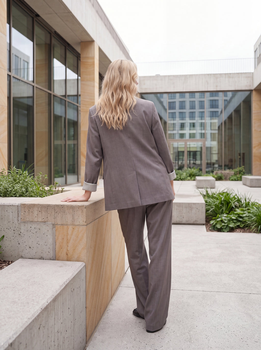 Women's Ash Grey Premium Tailored Blazer