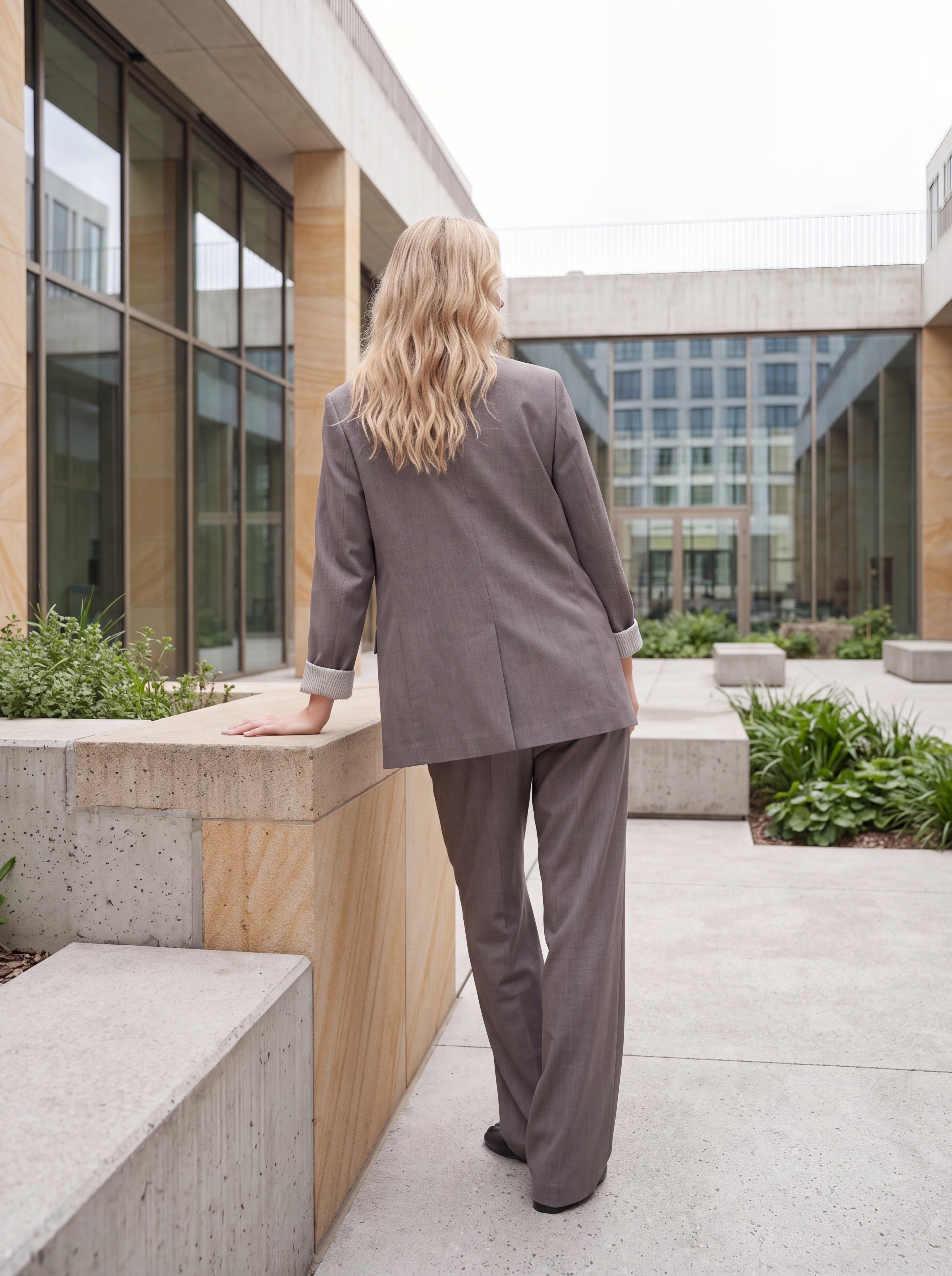 Women's Ash Grey Premium Tailored Blazer