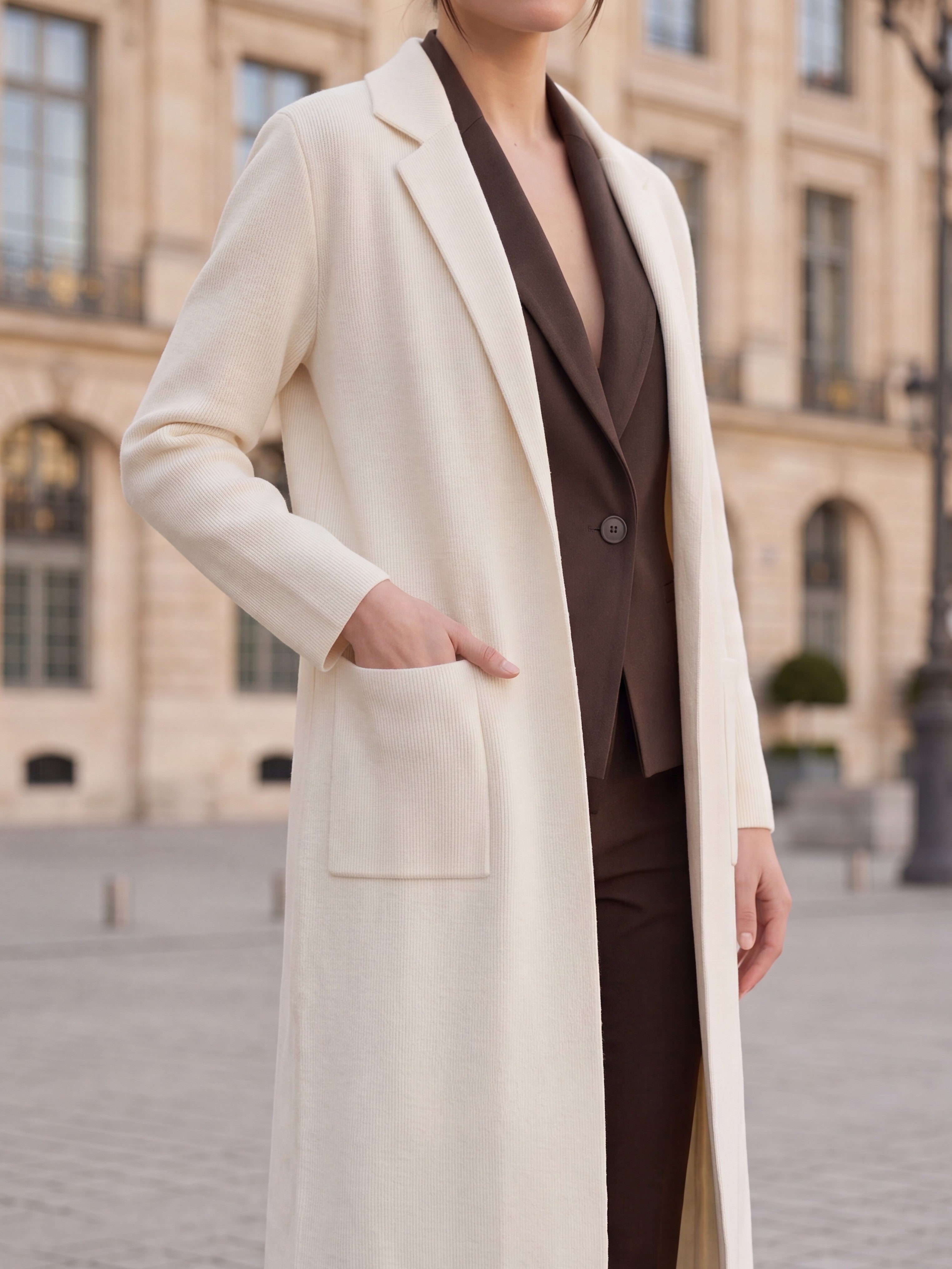 Women's Longline Wool Blend Coat | Premium European Winter Overcoat