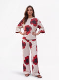 Women's Floral Wide Leg Pants | Premium European Printed Palazzo Trousers