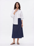 Women's White Oversized Cotton Shirt | Classic Relaxed Fit Button-Down Shirt