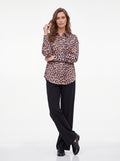 Women's Leopard Print Satin Shirt | Premium European Long Sleeve Button-Down Blouse