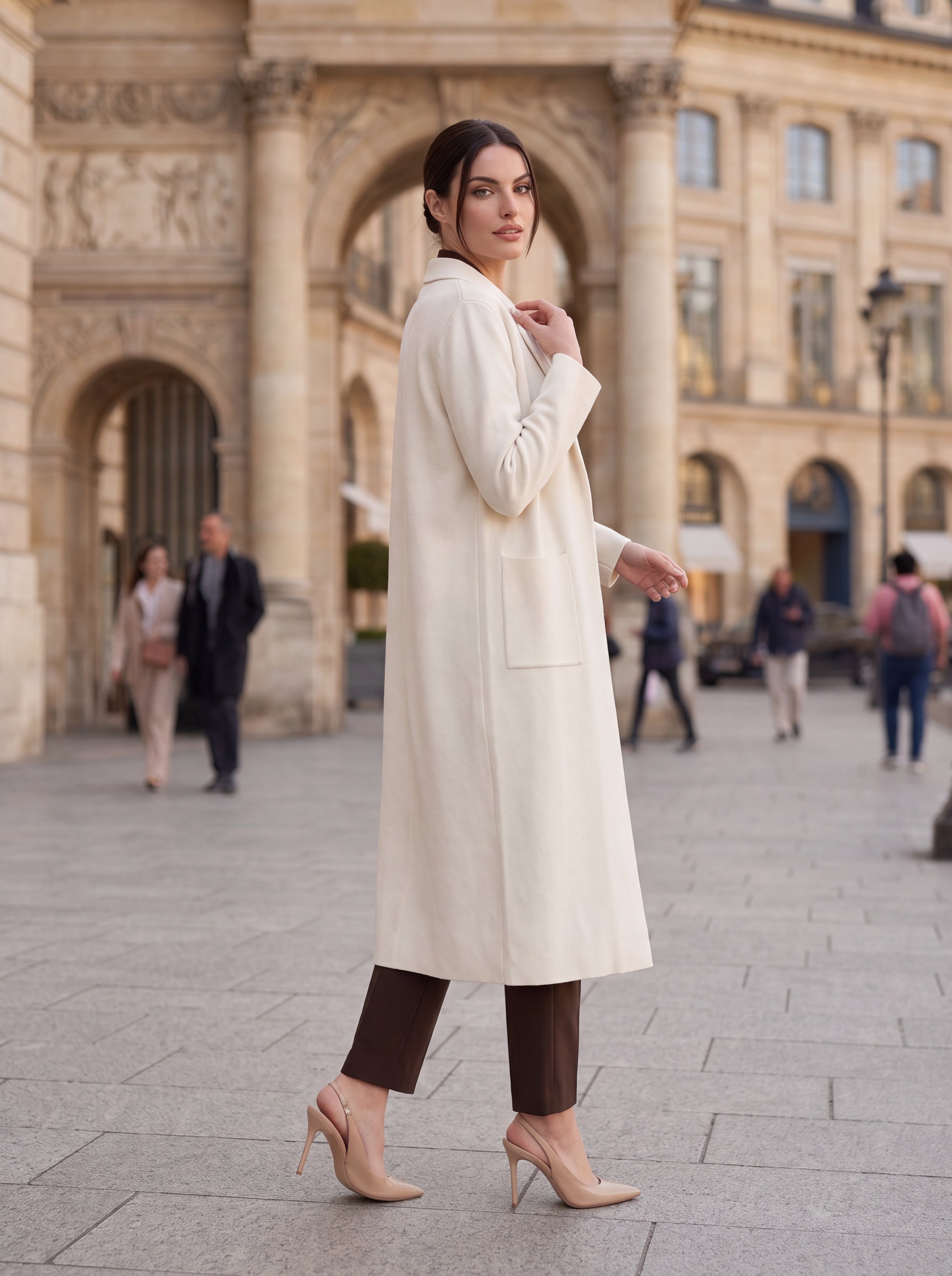 Women's Longline Wool Blend Coat | Premium European Winter Overcoat