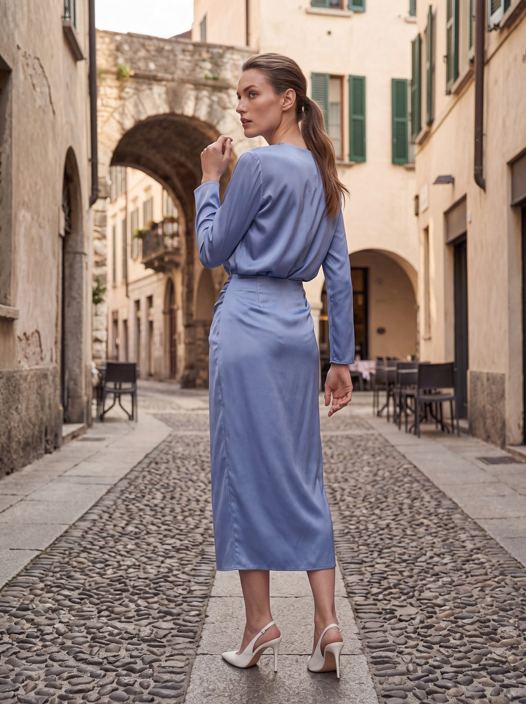 Women's Satin Long Sleeve Blouse | Premium European Round Neck Elegant Office shirt