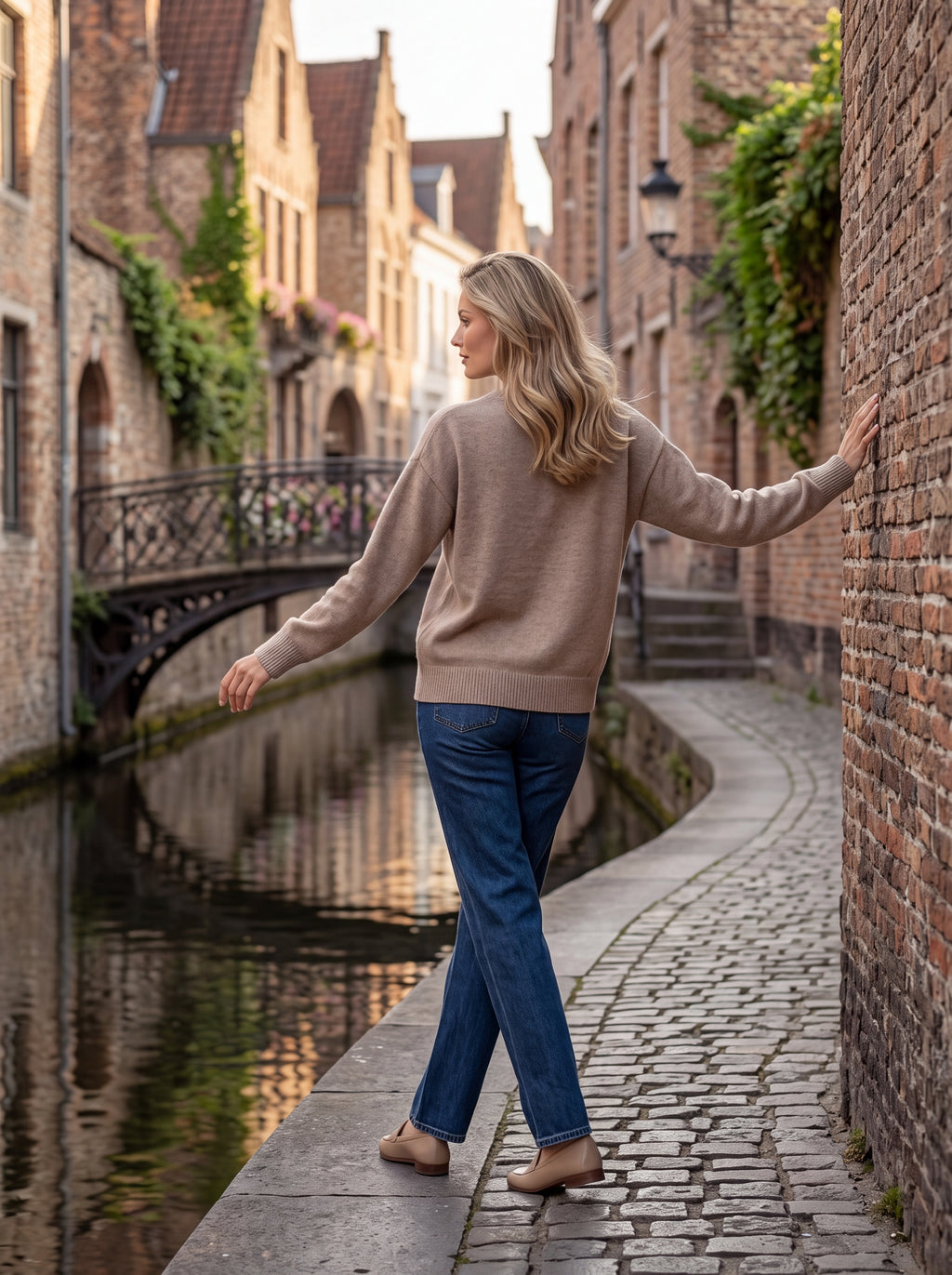 Women's Crew Neck Knit top | Premium European Soft Knit Pullover
