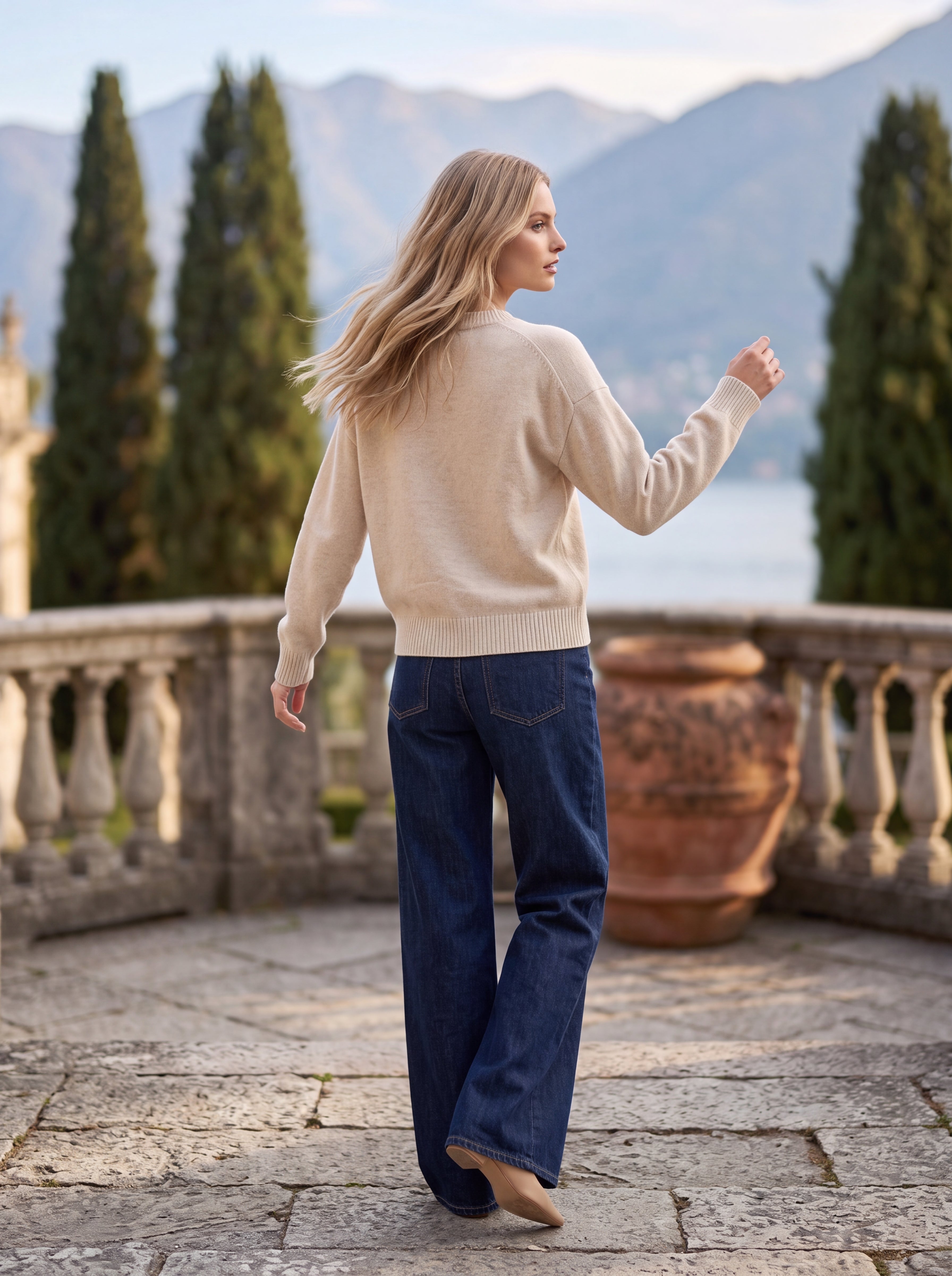 Women's V-Neck Knit top | Premium European Soft Knit Pullover