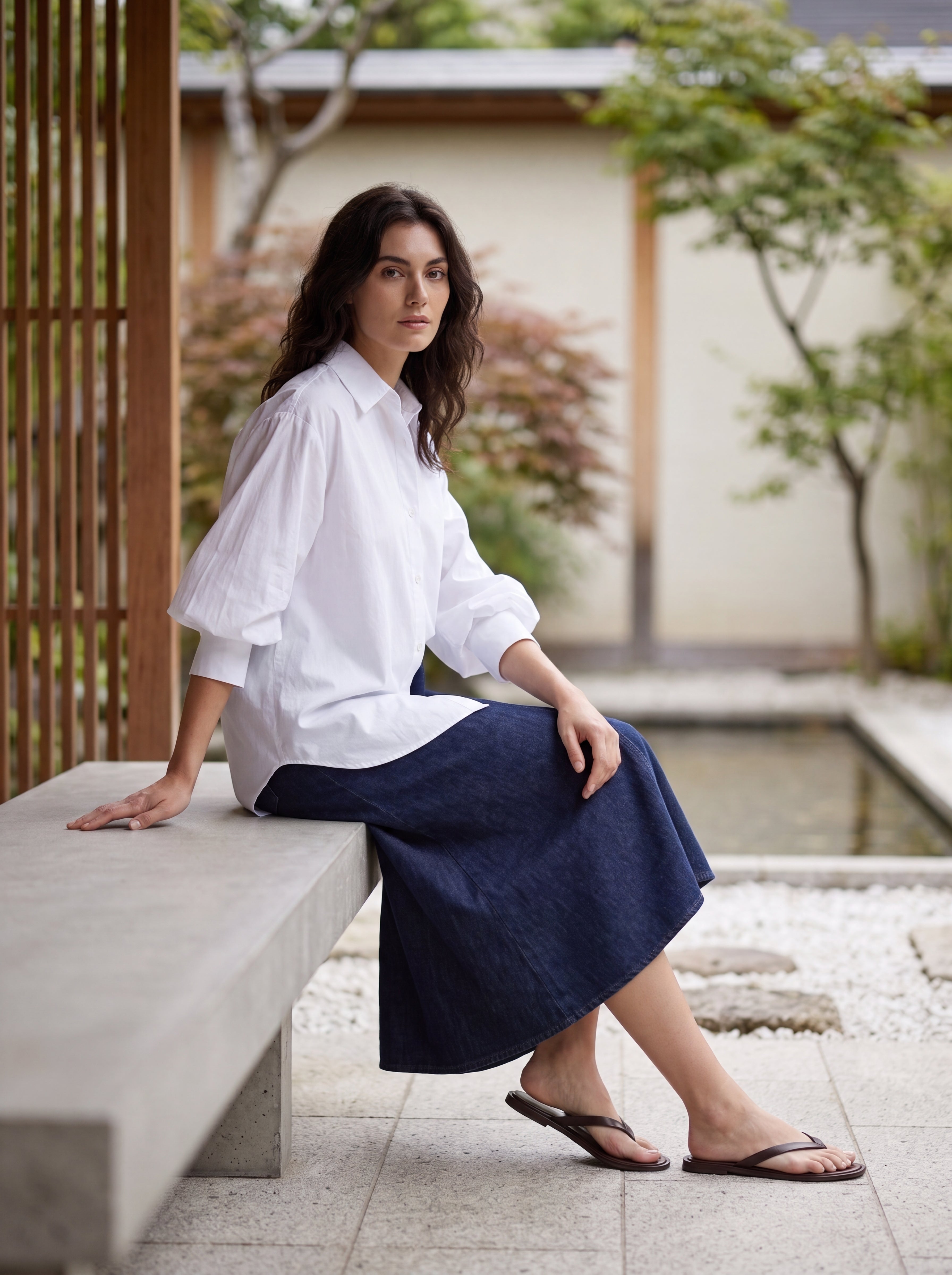 Women's White Oversized Cotton Shirt | Classic Relaxed Fit Button-Down Shirt