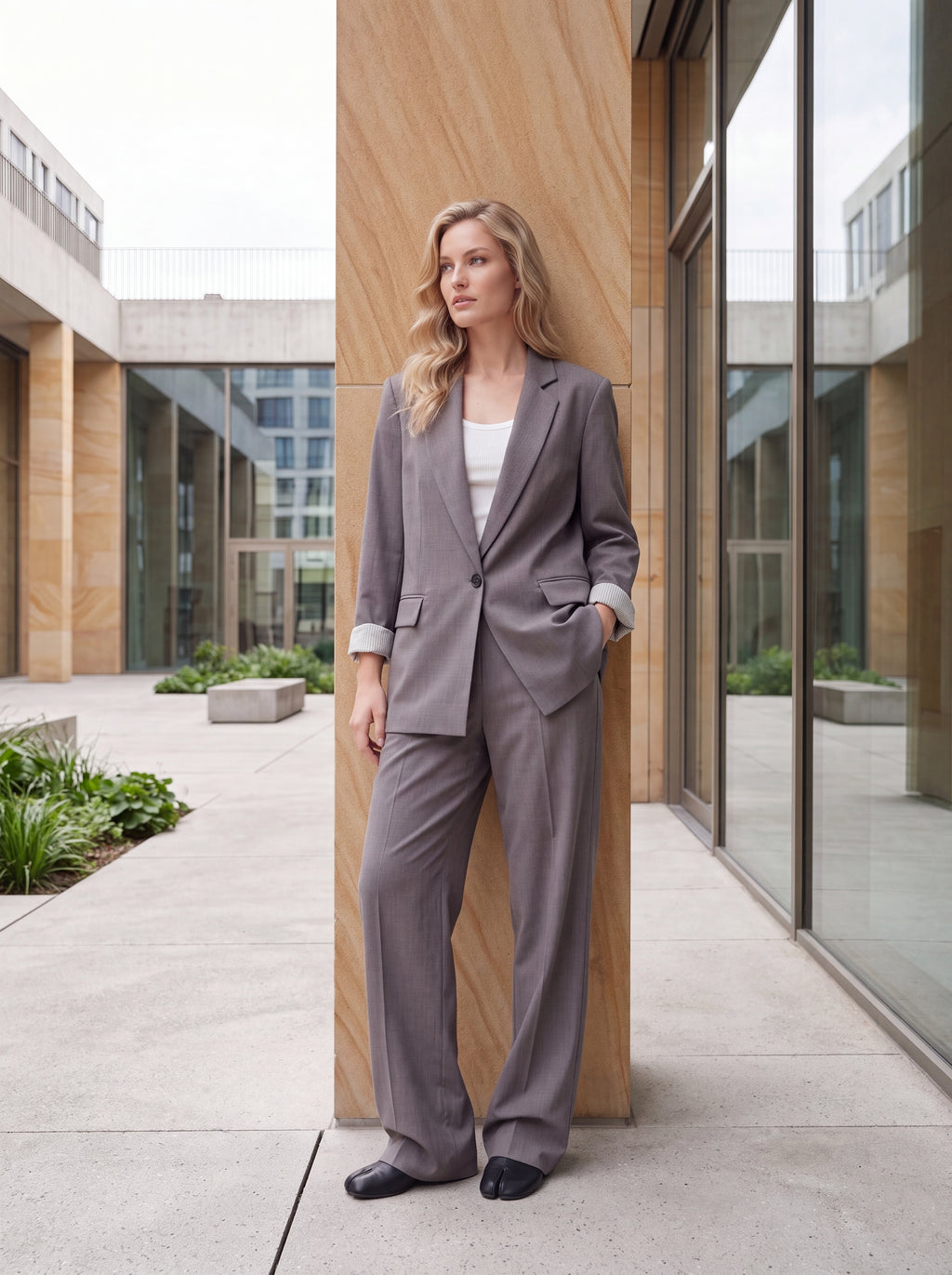 Women's Ash Grey Premium Tailored Blazer