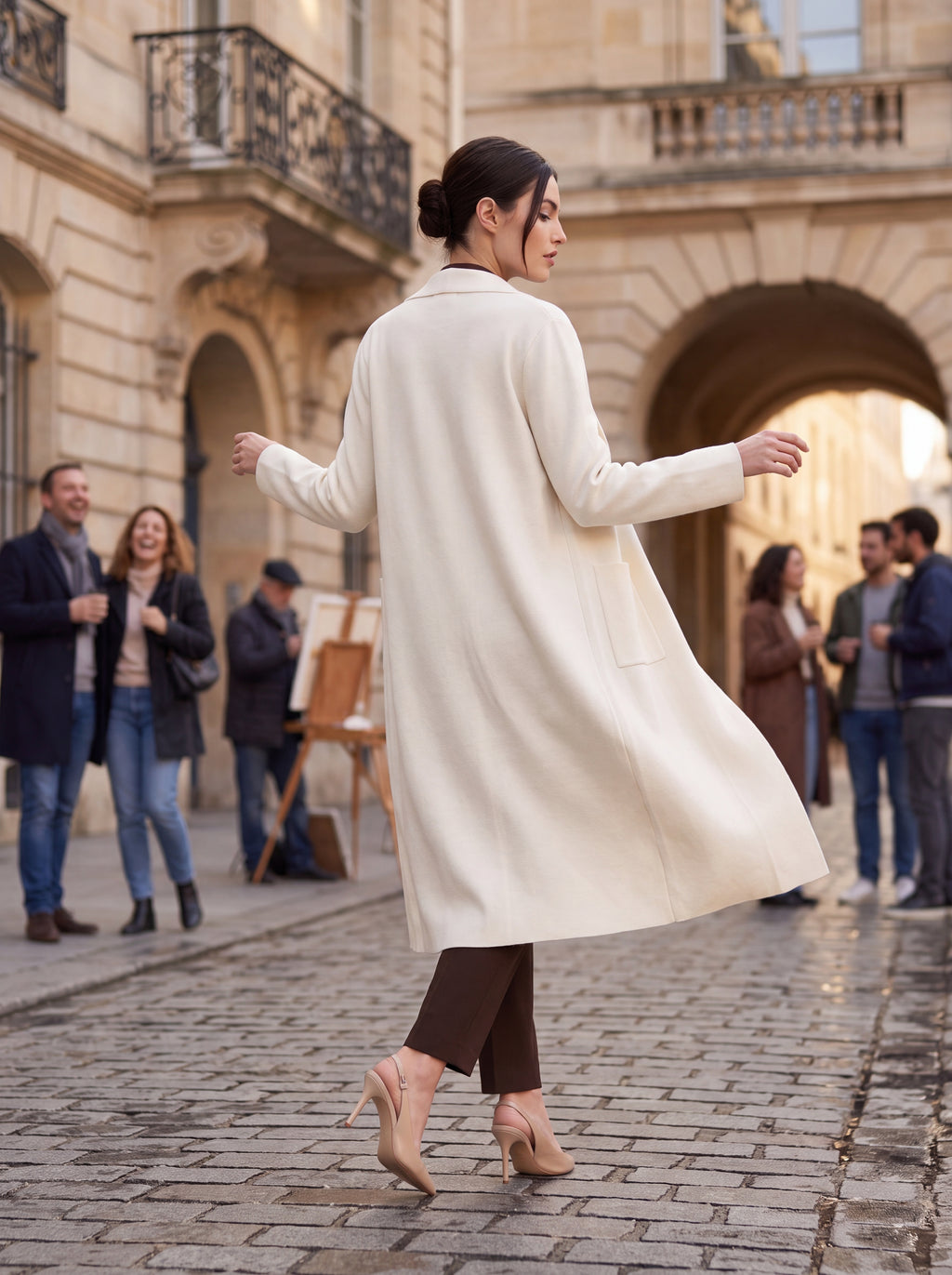 Women's Longline Wool Blend Coat | Premium European Winter Overcoat