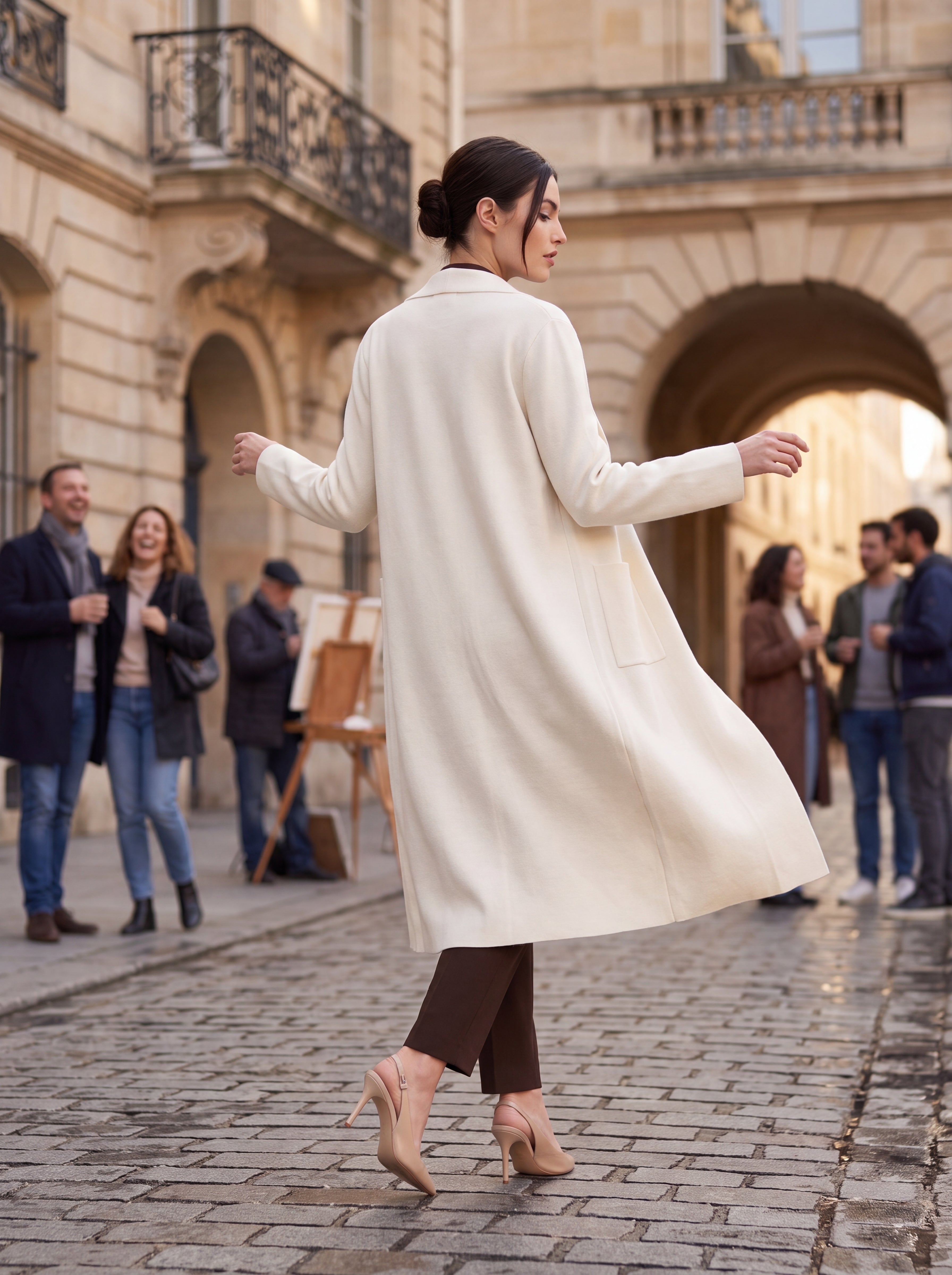 Women's Longline Wool Blend Coat | Premium European Winter Overcoat