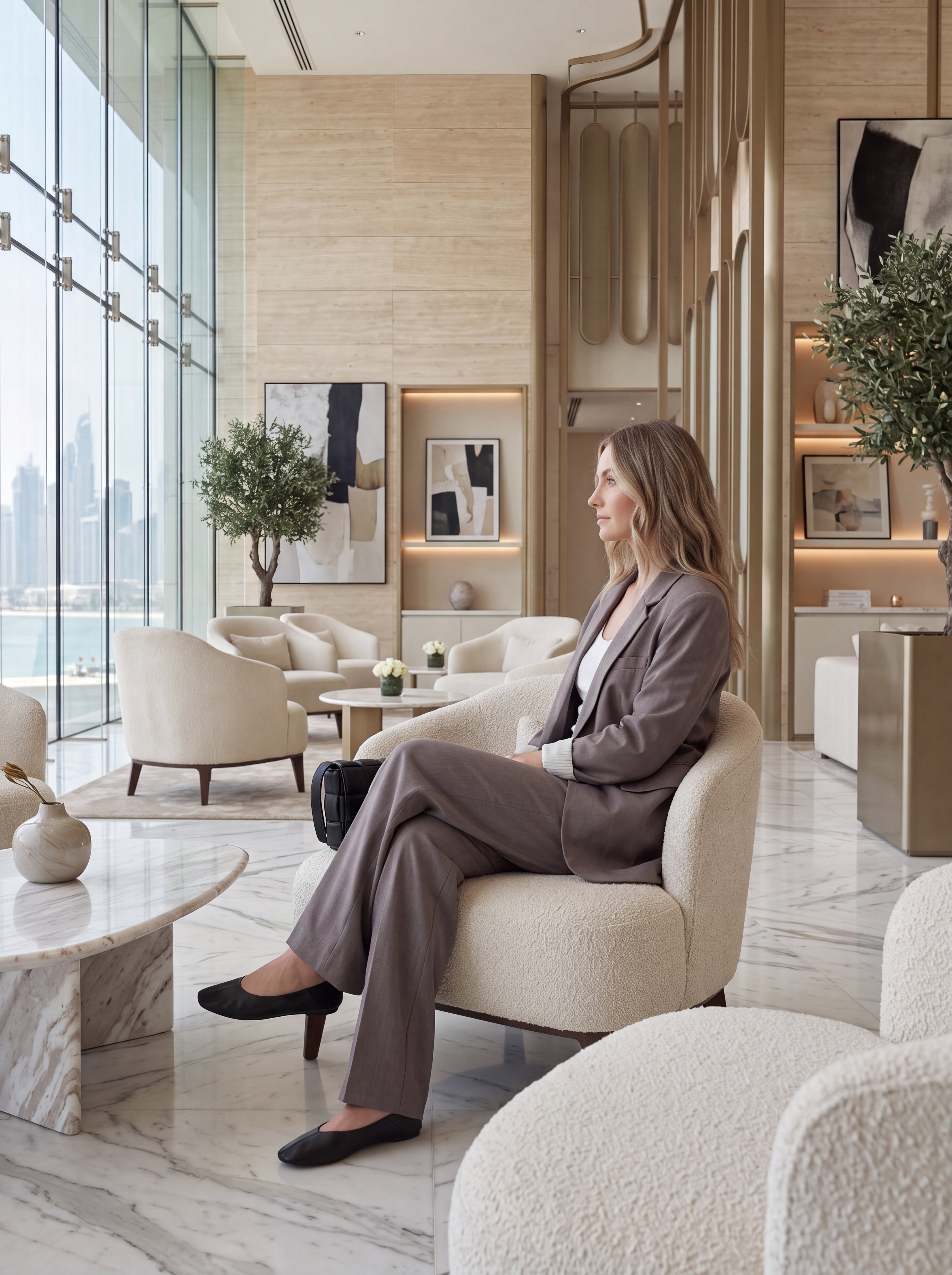 Women's Grey Pair Collection | Premium European Women's Blazer & Wide-Leg Trouser pair