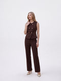 Women's Double-Breasted Sleeveless Vest Top | Premium European Tailored Waistcoat