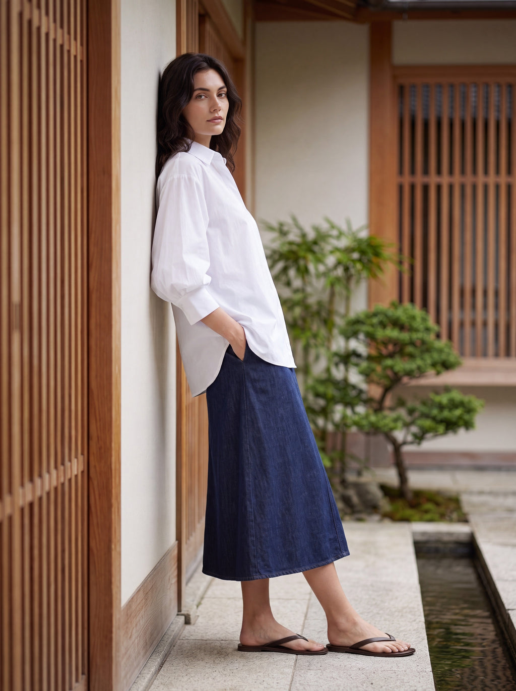 Women's White Oversized Cotton Shirt | Classic Relaxed Fit Button-Down Shirt