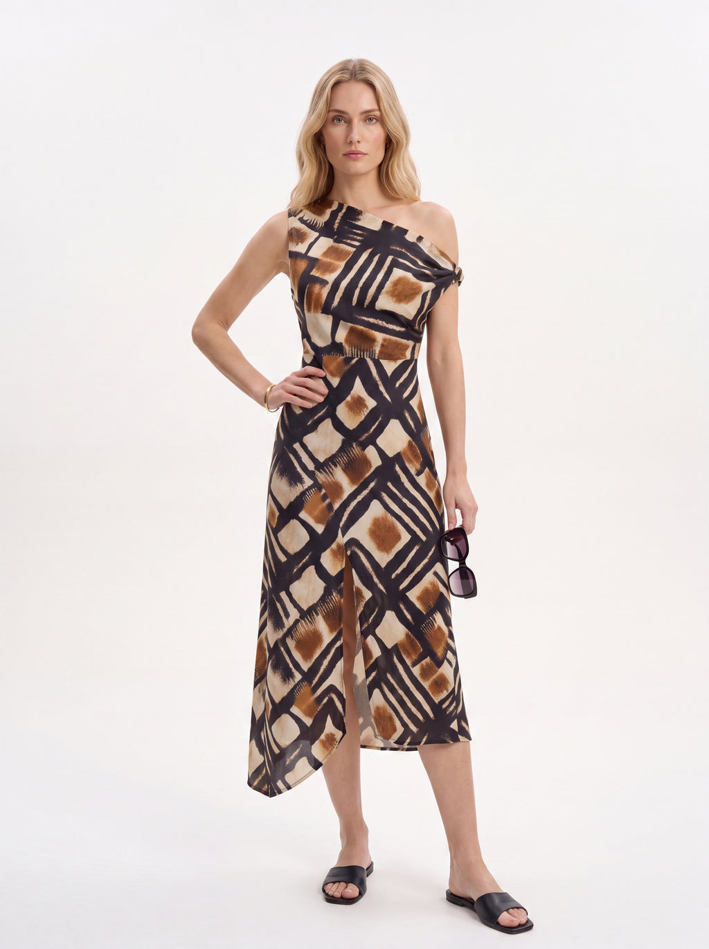 Women's Abstract One-Shoulder Top | Premium European Asymmetrical Statement Top