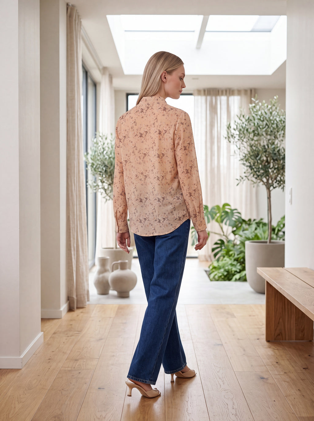 Women's Floral Tie-Neck Blouse | Premium European Women's Printed Top