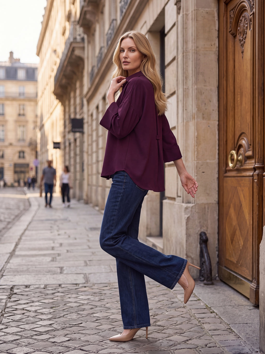 Women's Plum Relaxed Fit Shirt | Elegant Button-Down shirt