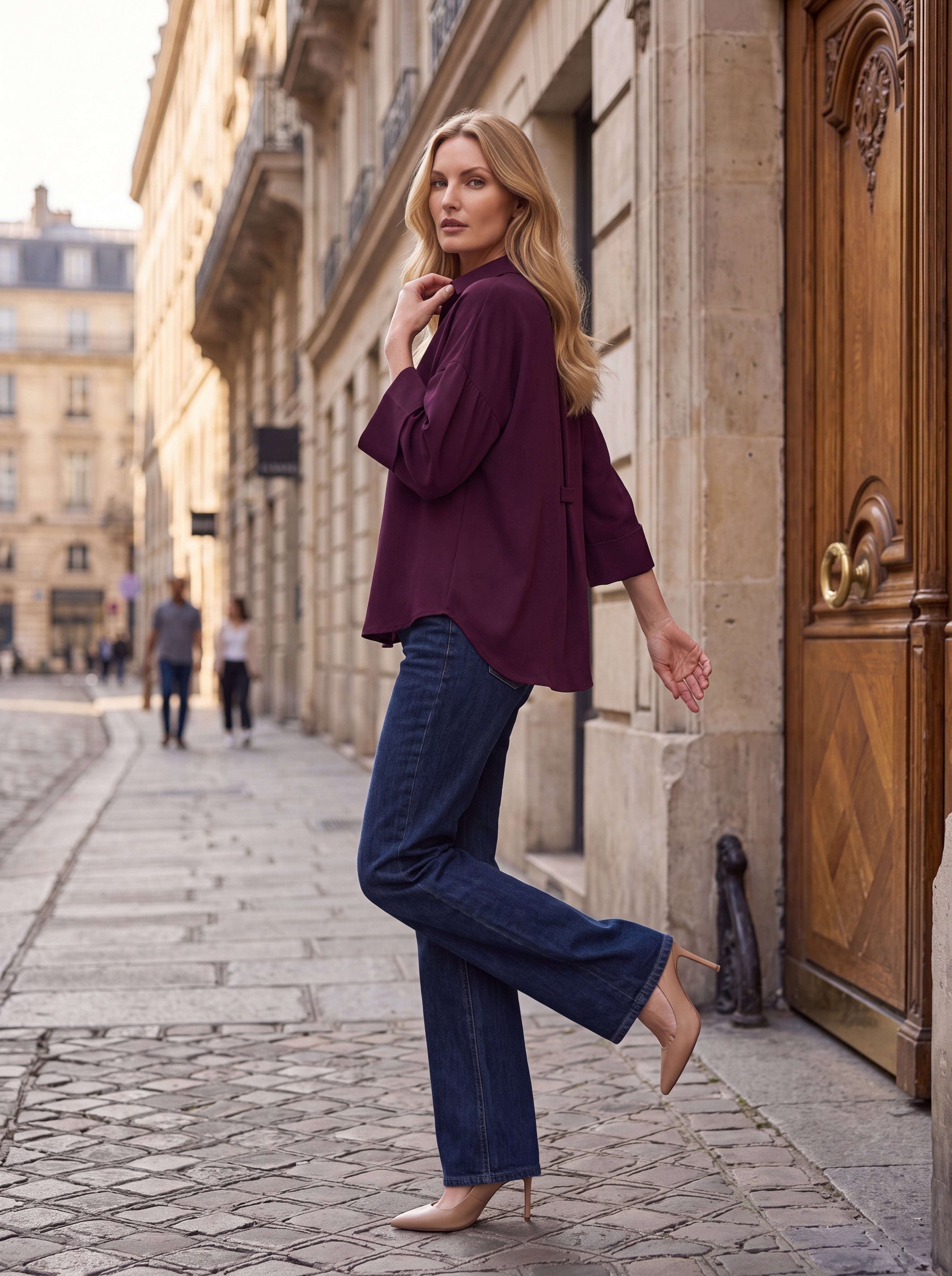 Women's Plum Relaxed Fit Shirt | Elegant Button-Down shirt