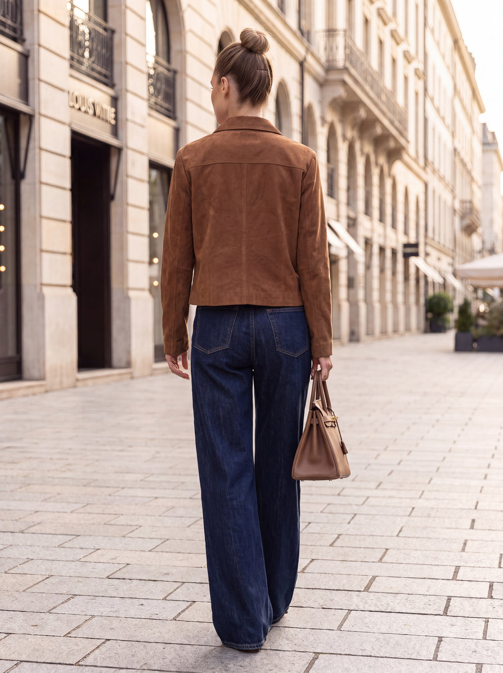 Women's Mocha Brown Premium Cropped Jacket