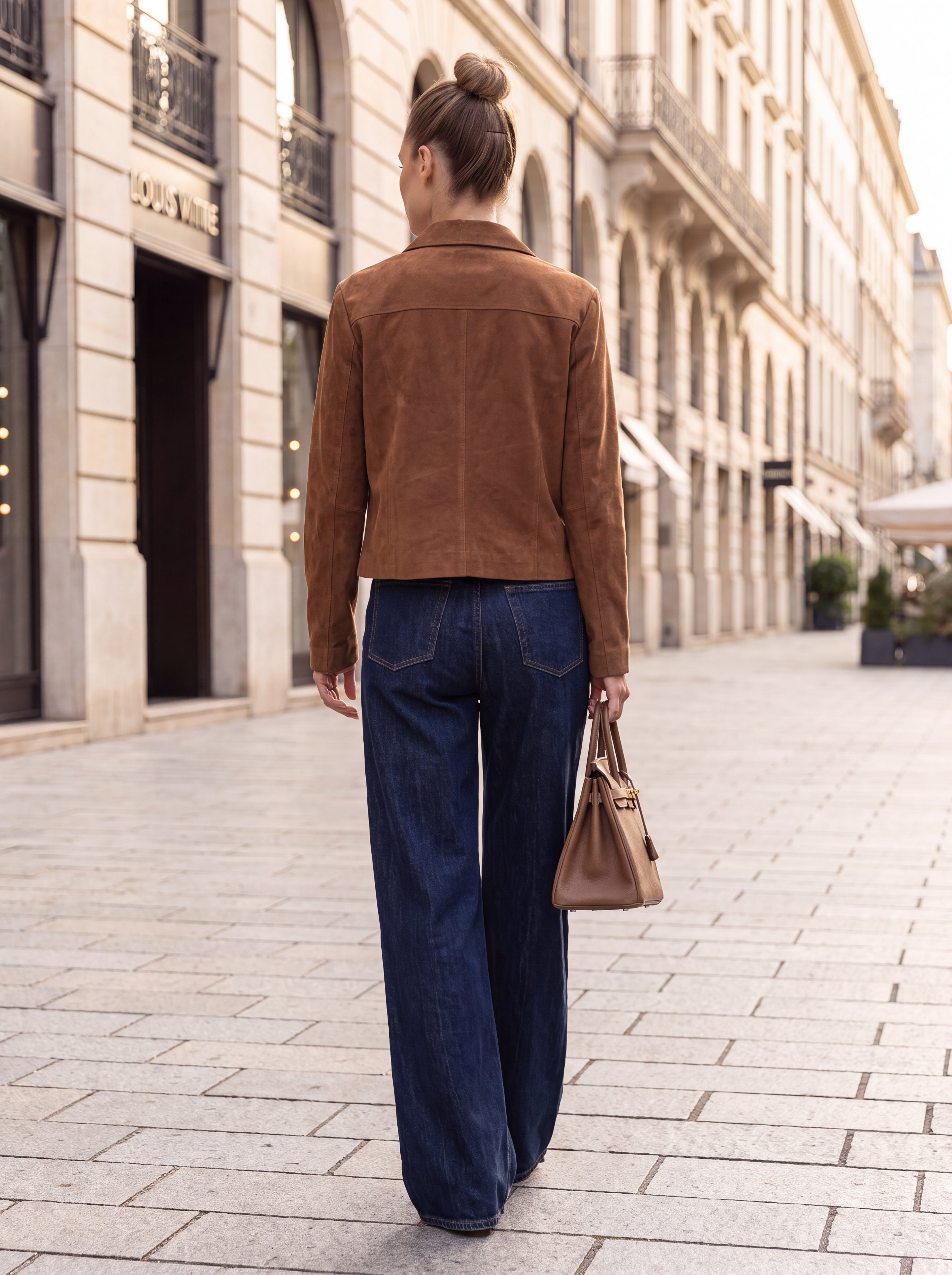 Women's Mocha Brown Premium Cropped Jacket