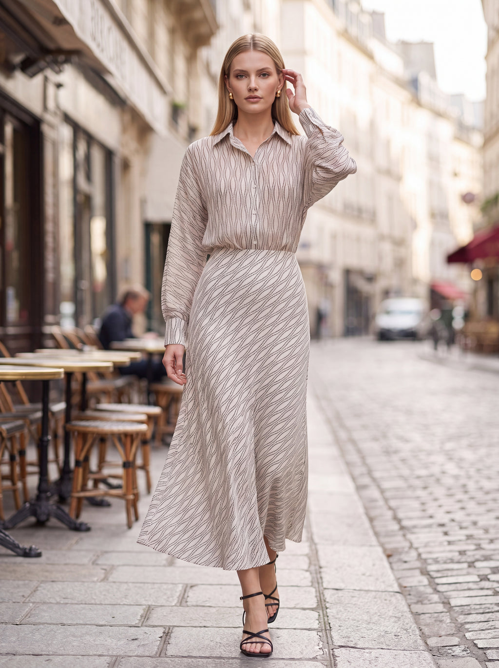 Women's Printed A-Line Maxi Skirt | Premium European Flowing Skirt