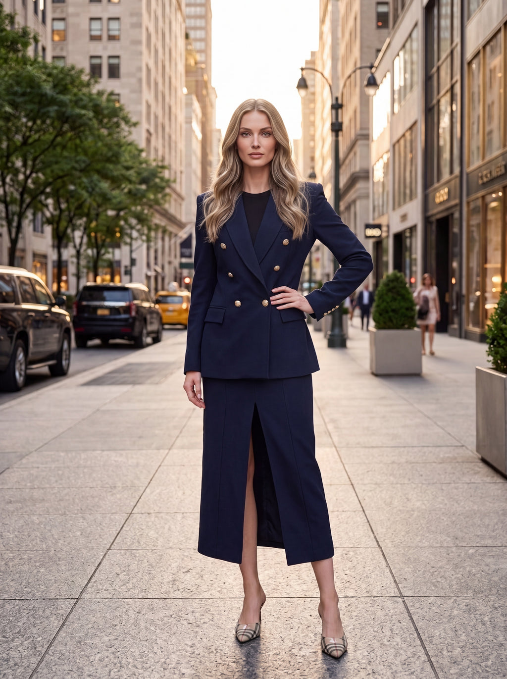 Women's Double-Breasted Tailored Blazer | Premium European Formal Blazer