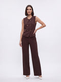 Women's Chocolate Brown Wide-Leg Pants | Premium European Tailored Trousers