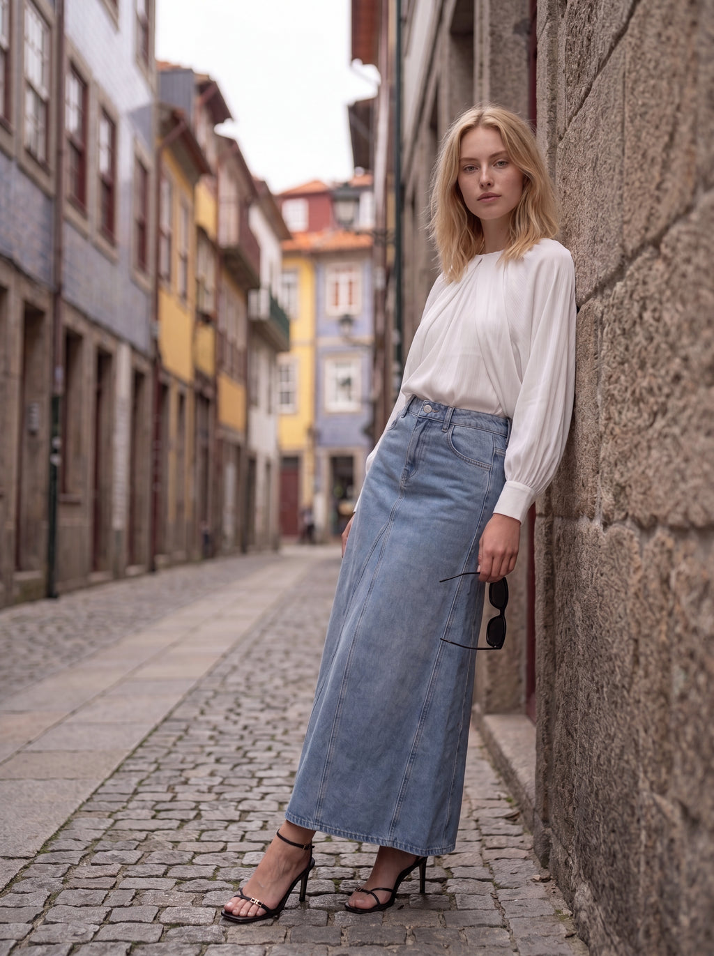 Women's Elegant White Pleated top | Premium European Long Sleeve Top