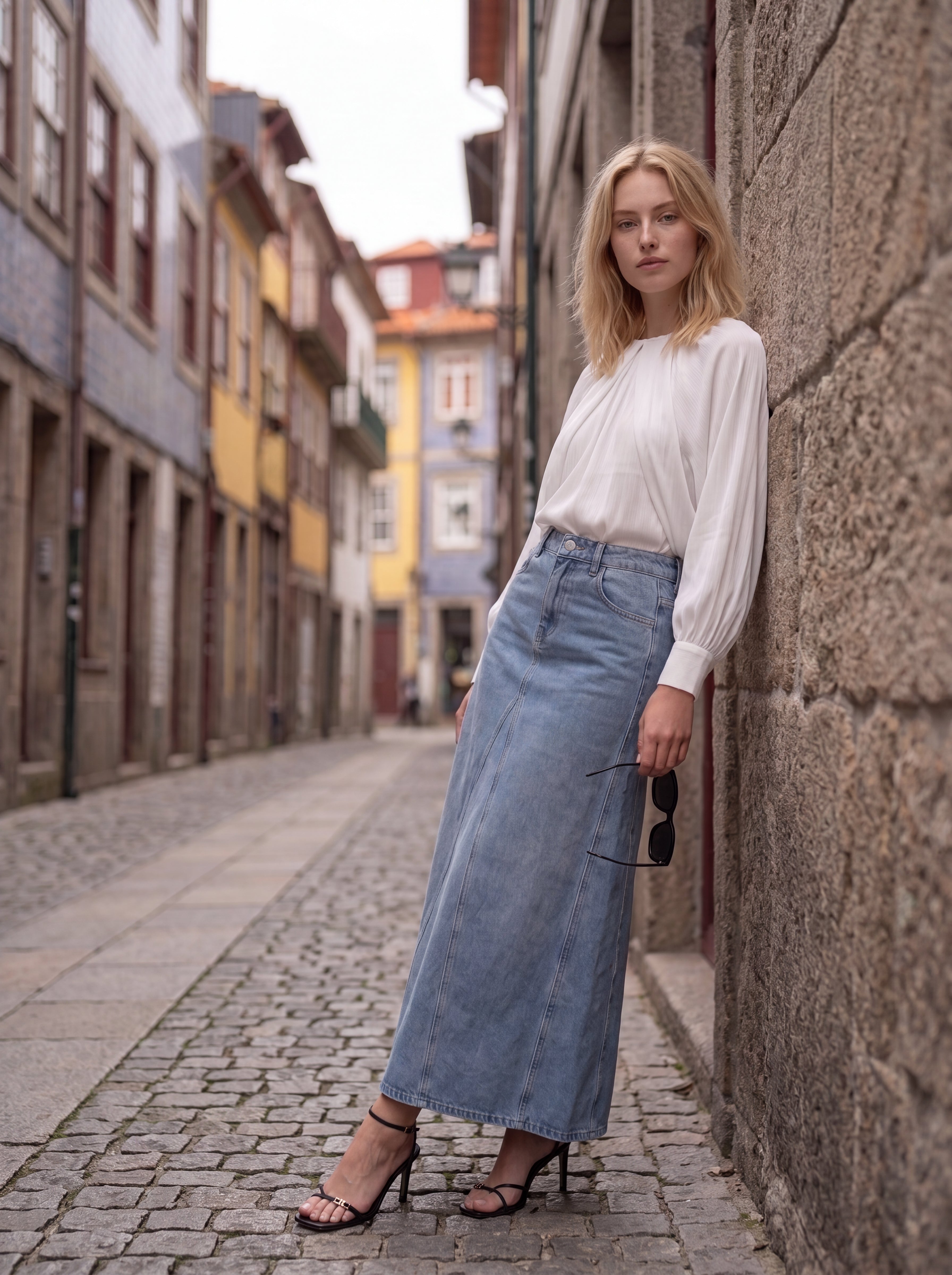 Women's Elegant White Pleated top | Premium European Long Sleeve Top