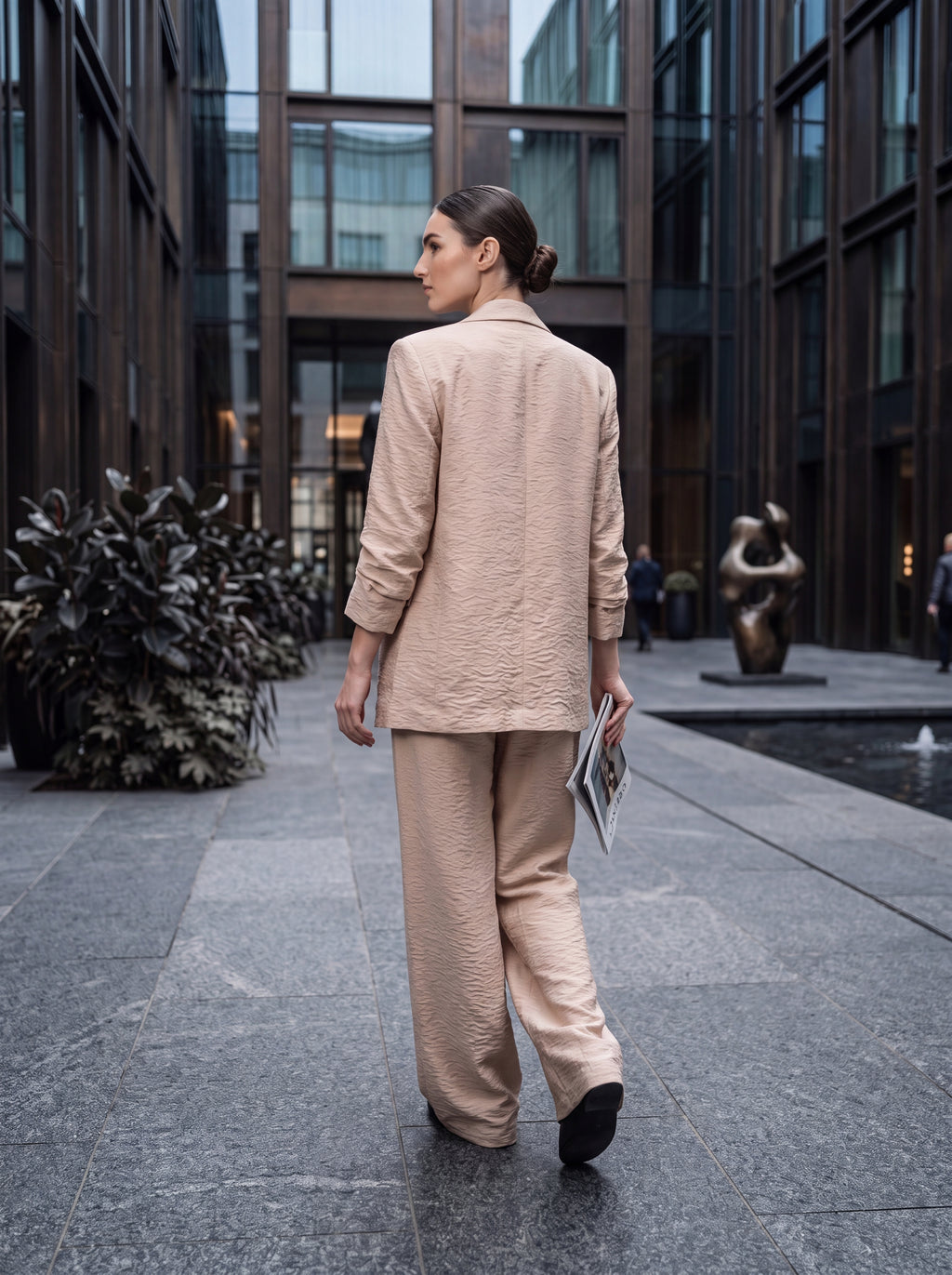Women's Beige Premium Tailored Blazer | Elegant Office Wear Blazer