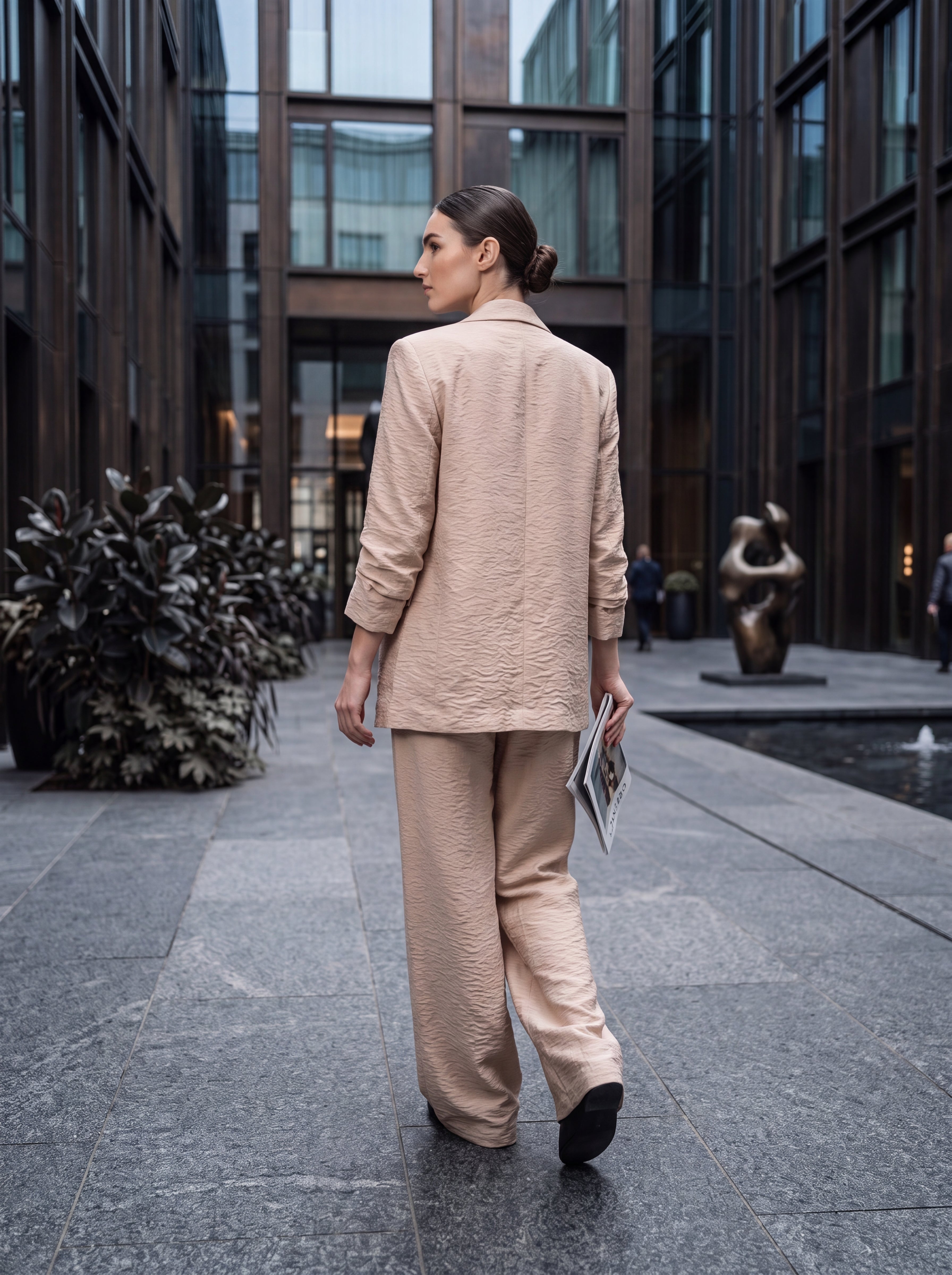 Women's Beige Premium Tailored Blazer | Elegant Office Wear Blazer