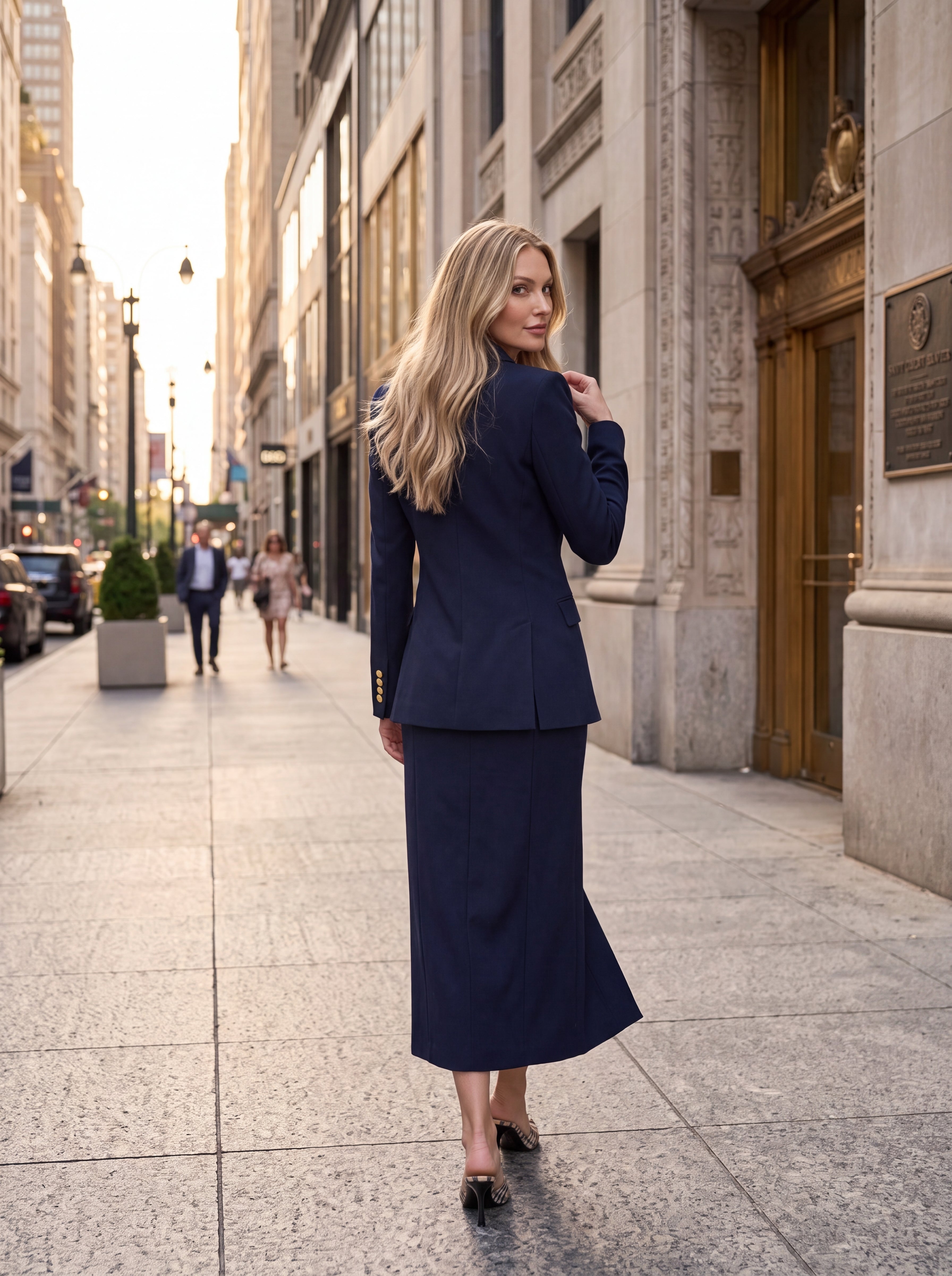 Women's Double-Breasted Tailored Blazer | Premium European Formal Blazer