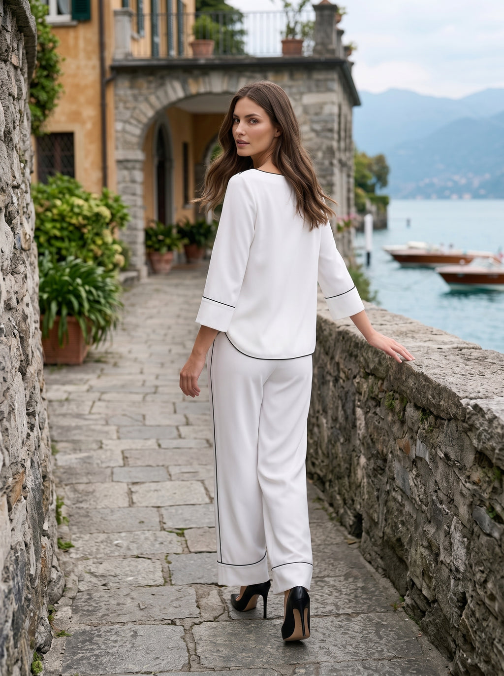 Women's White Wide-Leg Pants | Premium European Tailored Trousers