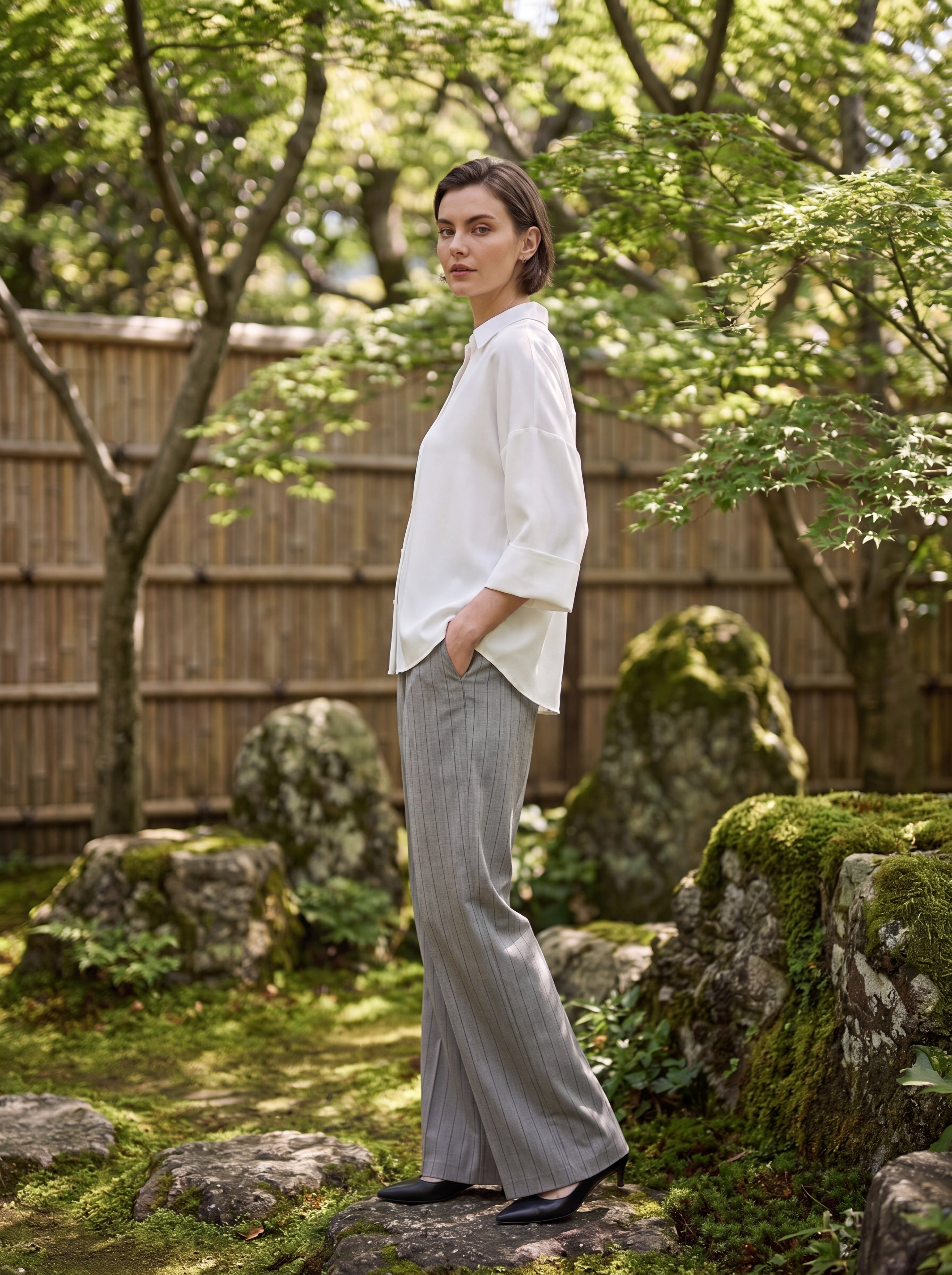 Women's White Relaxed Fit Shirt | Premium European Button-Down Blouse