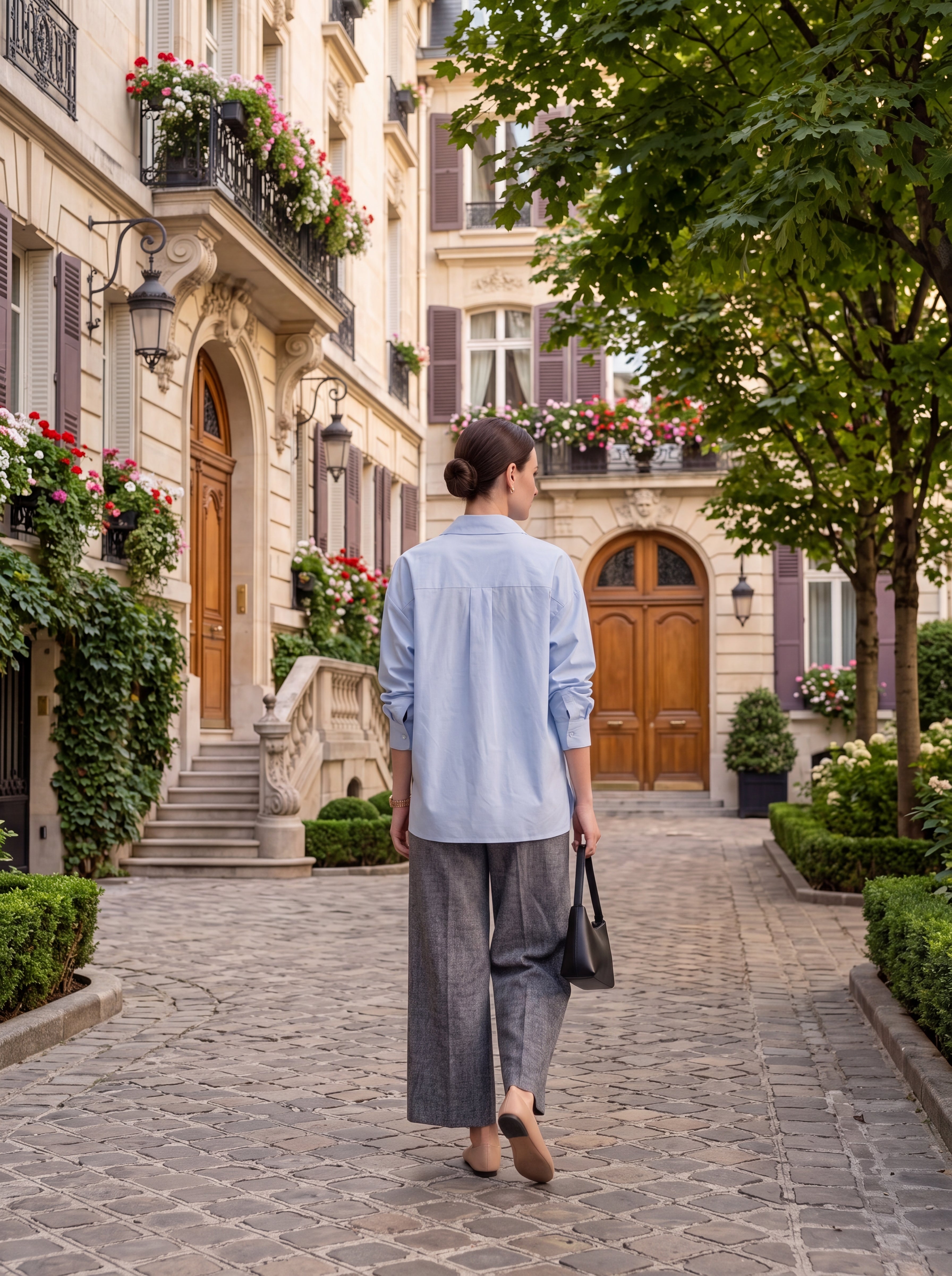 Women's Sky Blue Oversized Shirt | Classic Relaxed Fit Button-Down Shirt