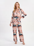 Women's Blush Tie-Dye Satin Shirt | Premium European Printed Shirt