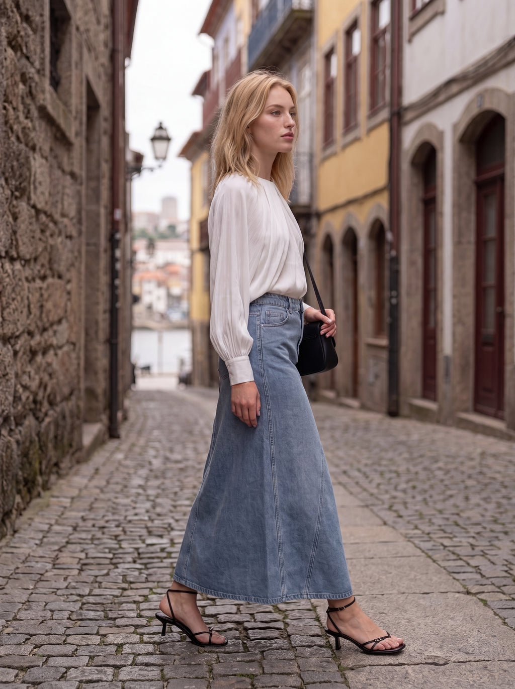 Women's Elegant White Pleated top | Premium European Long Sleeve Top