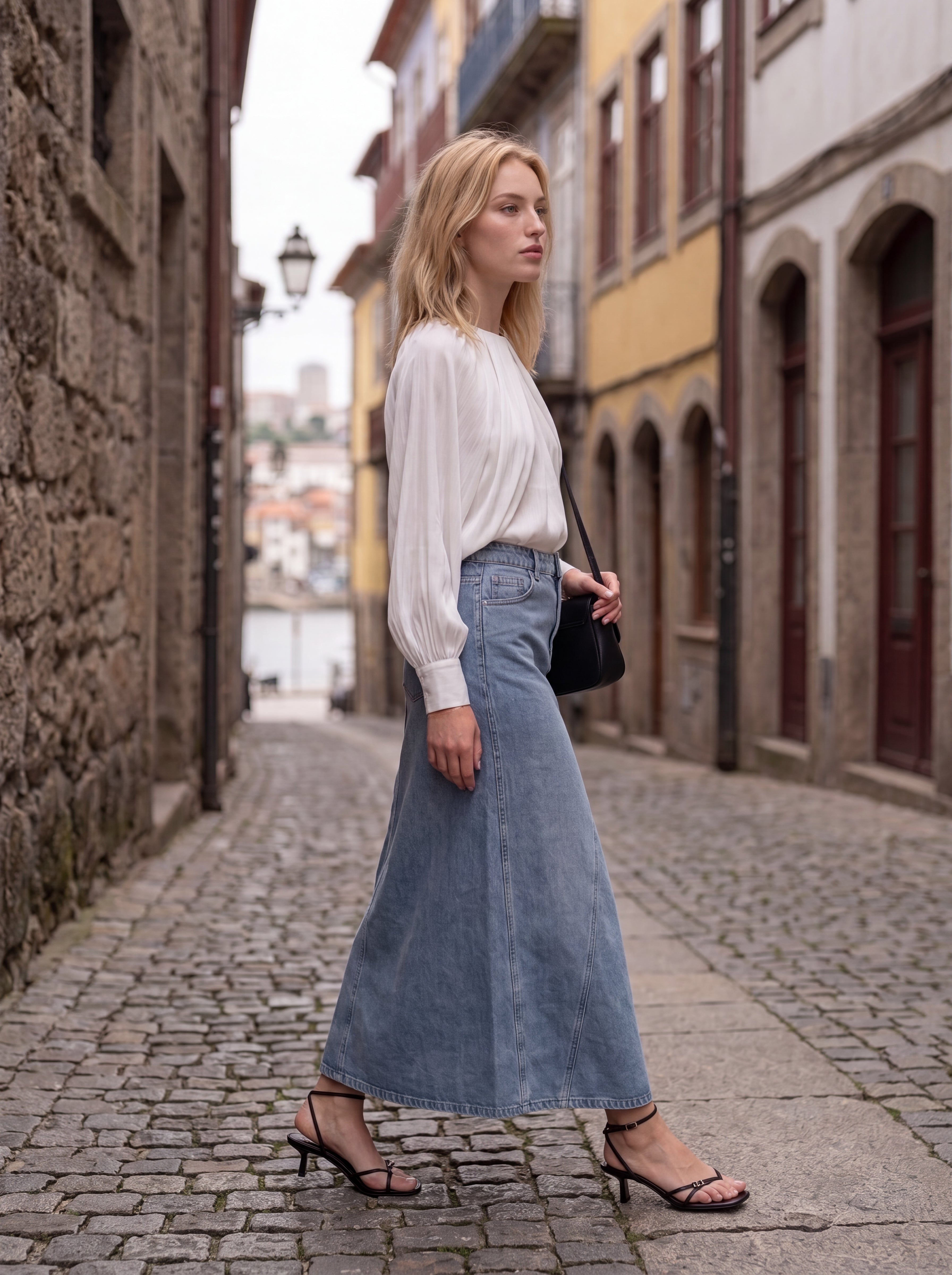 Women's Elegant White Pleated top | Premium European Long Sleeve Top
