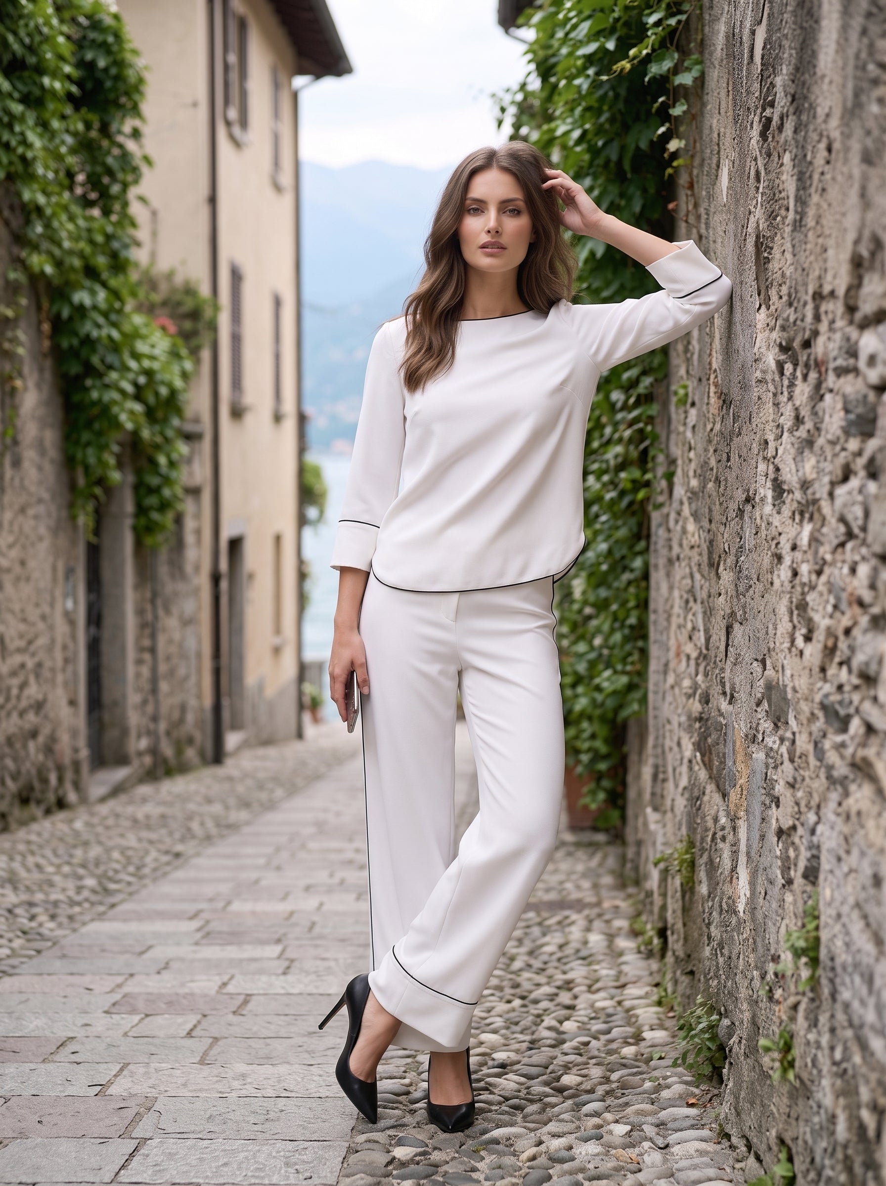 Women's White Wide-Leg Pants | Premium European Tailored Trousers
